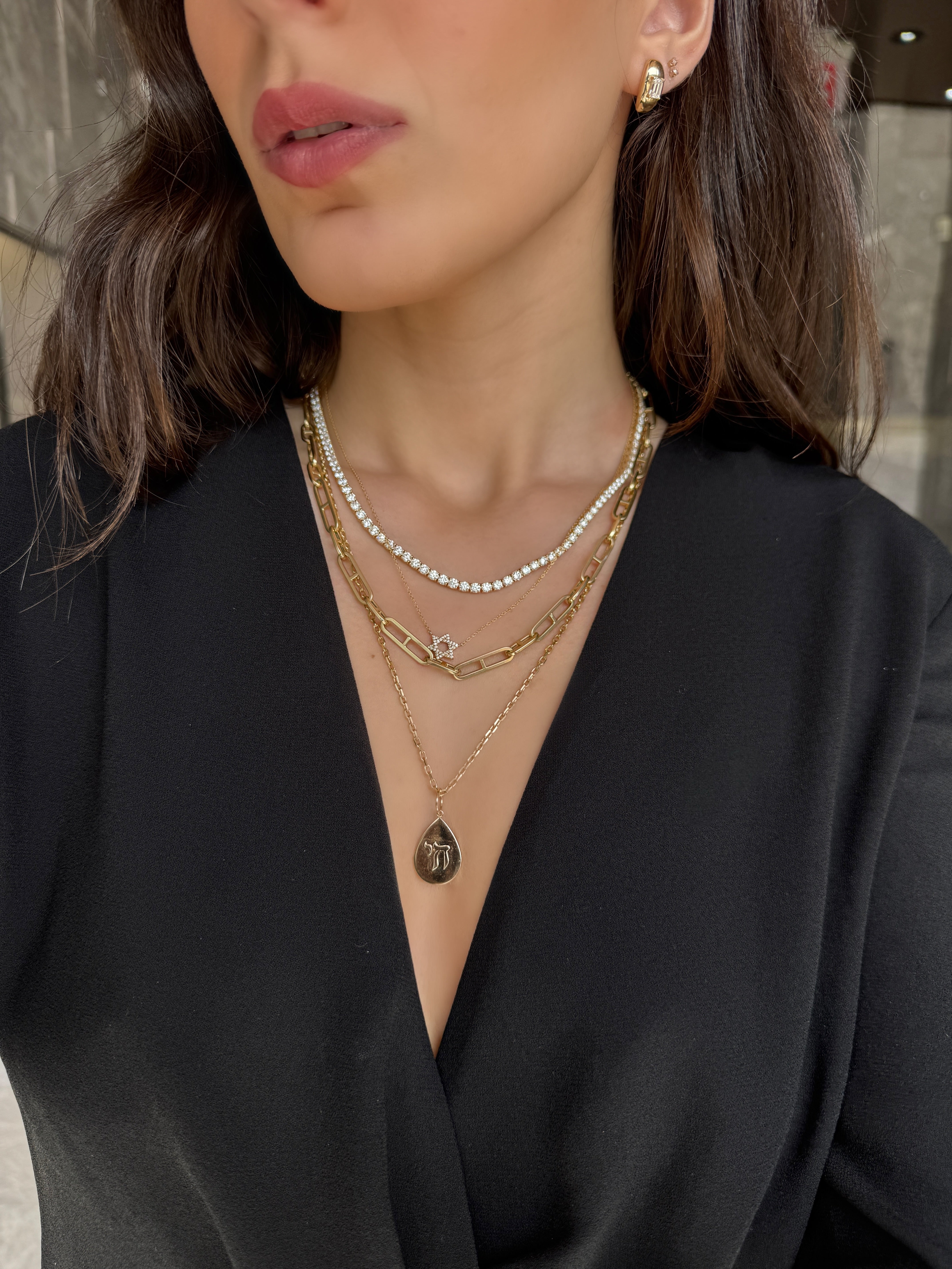 CHAI TEARDROP CHARM