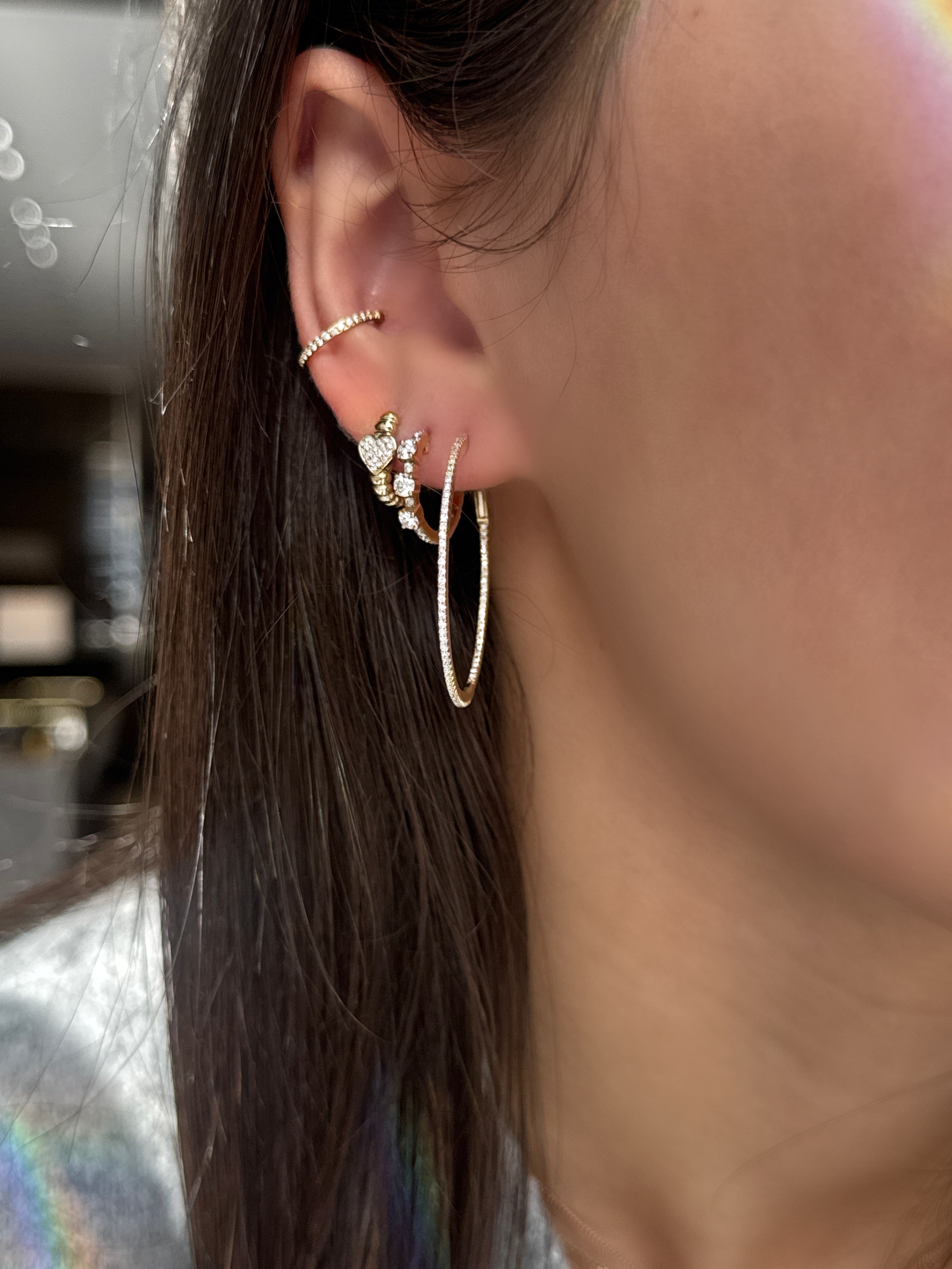 DIAMOND HOOP EARRINGS