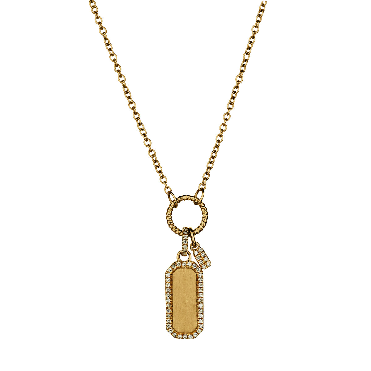 DIAMOND & GOLD PLATE PENDANT