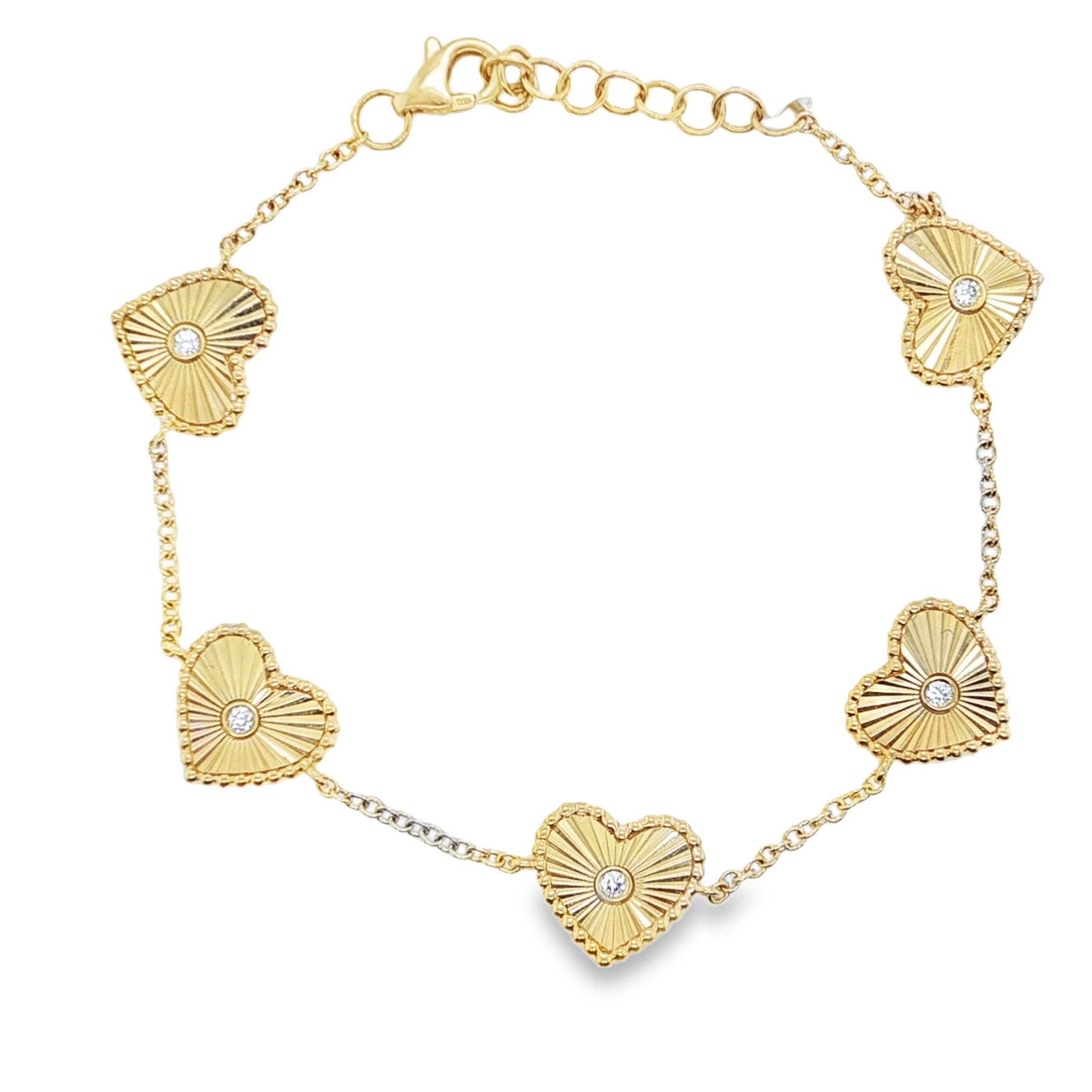 Heart with Diamonds Bracelet
