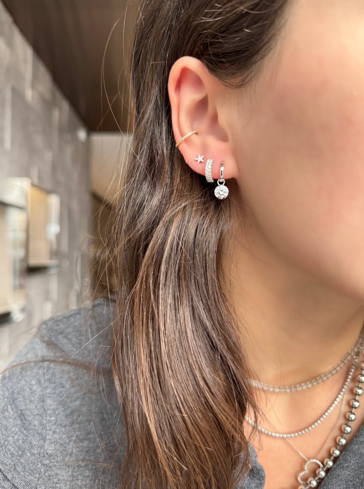 MINI DIAMOND STAR STUDS