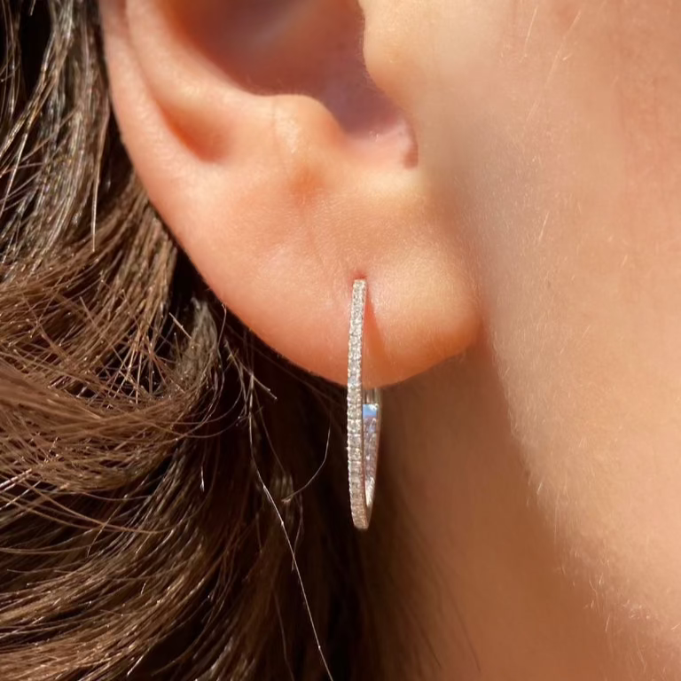 DIAMOND HOOP EARRINGS