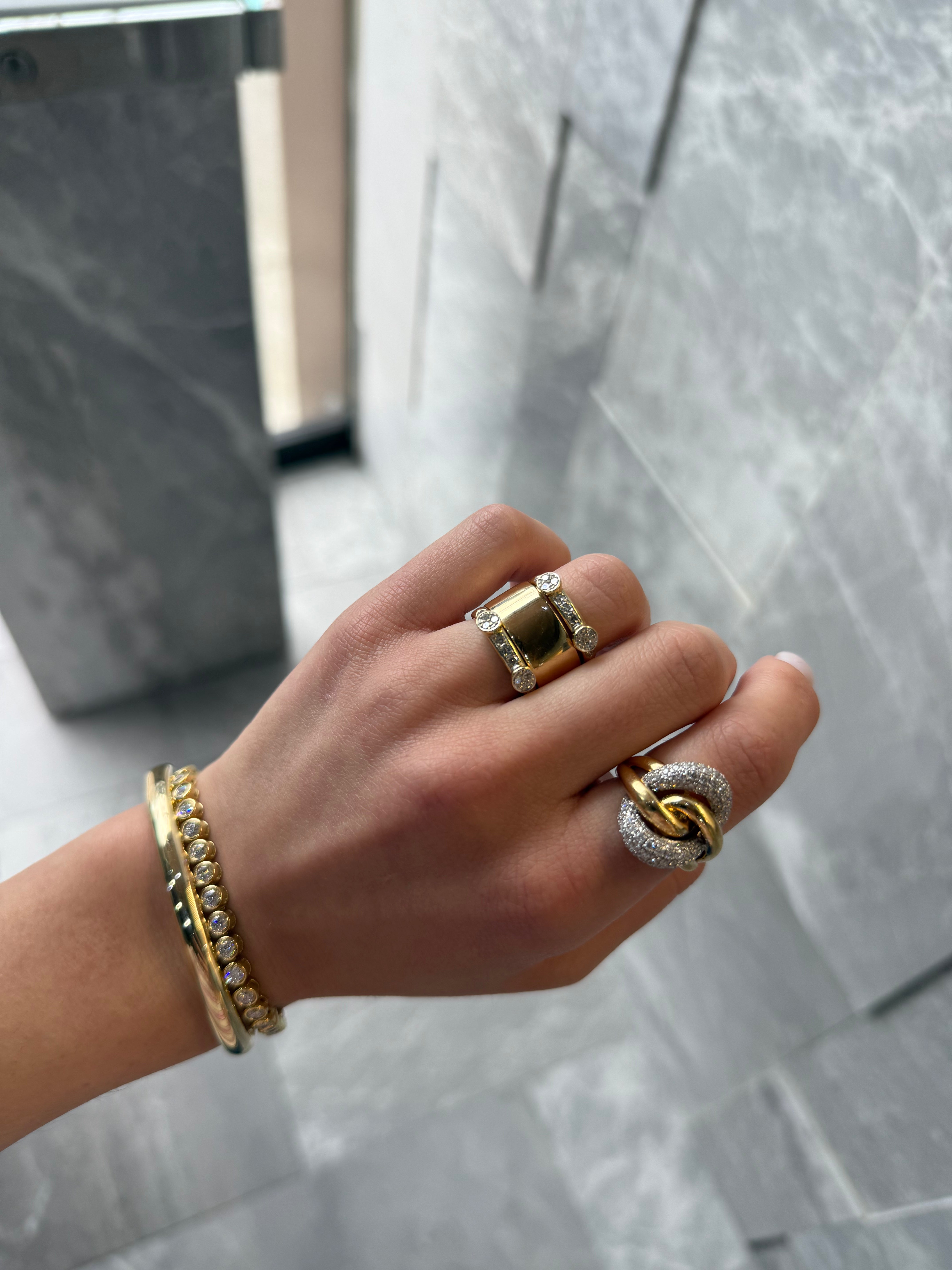 DIAMOND & DIAMOND CLUSTER RING