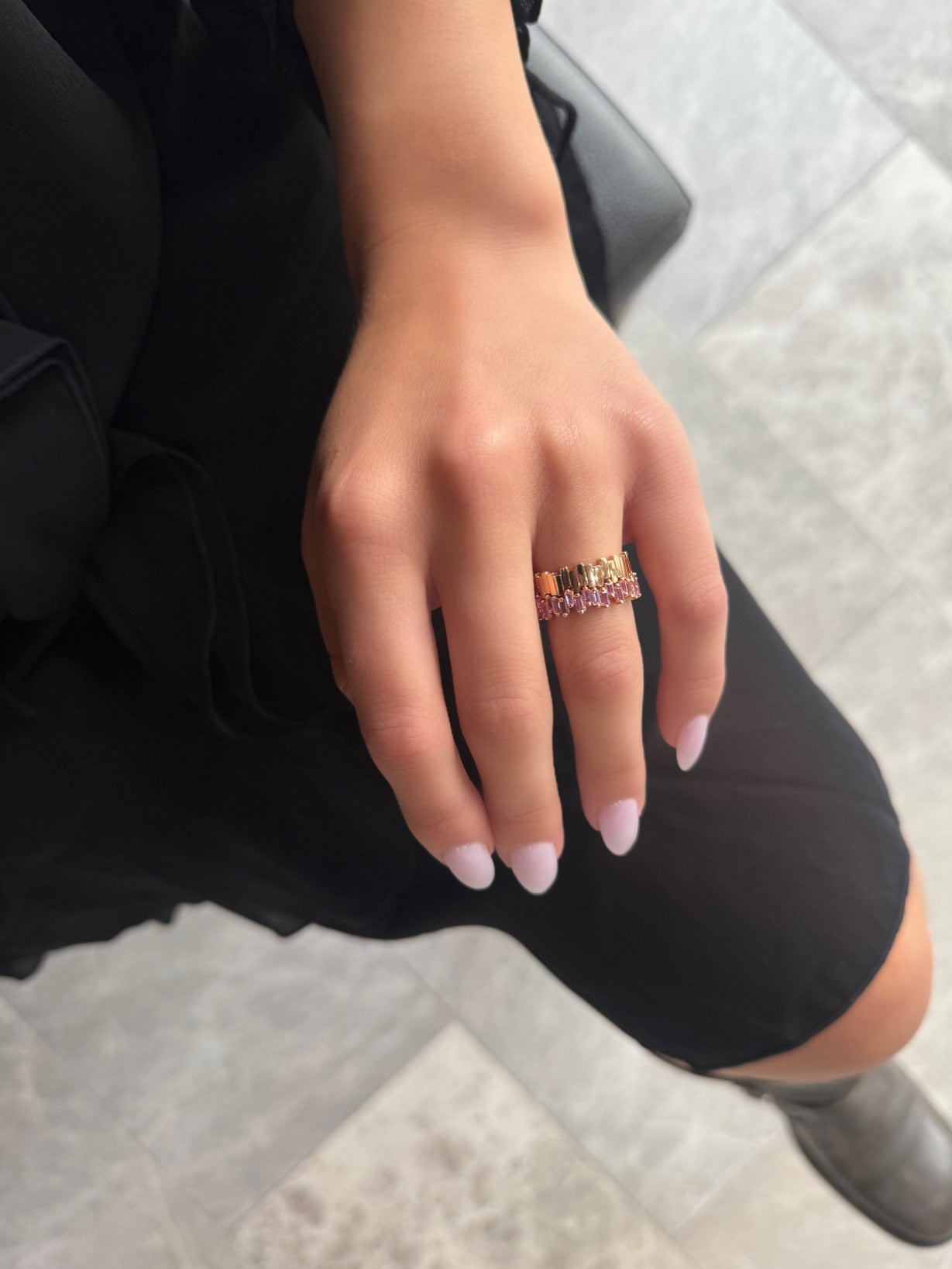 Pink Sapphire Stackable Ring