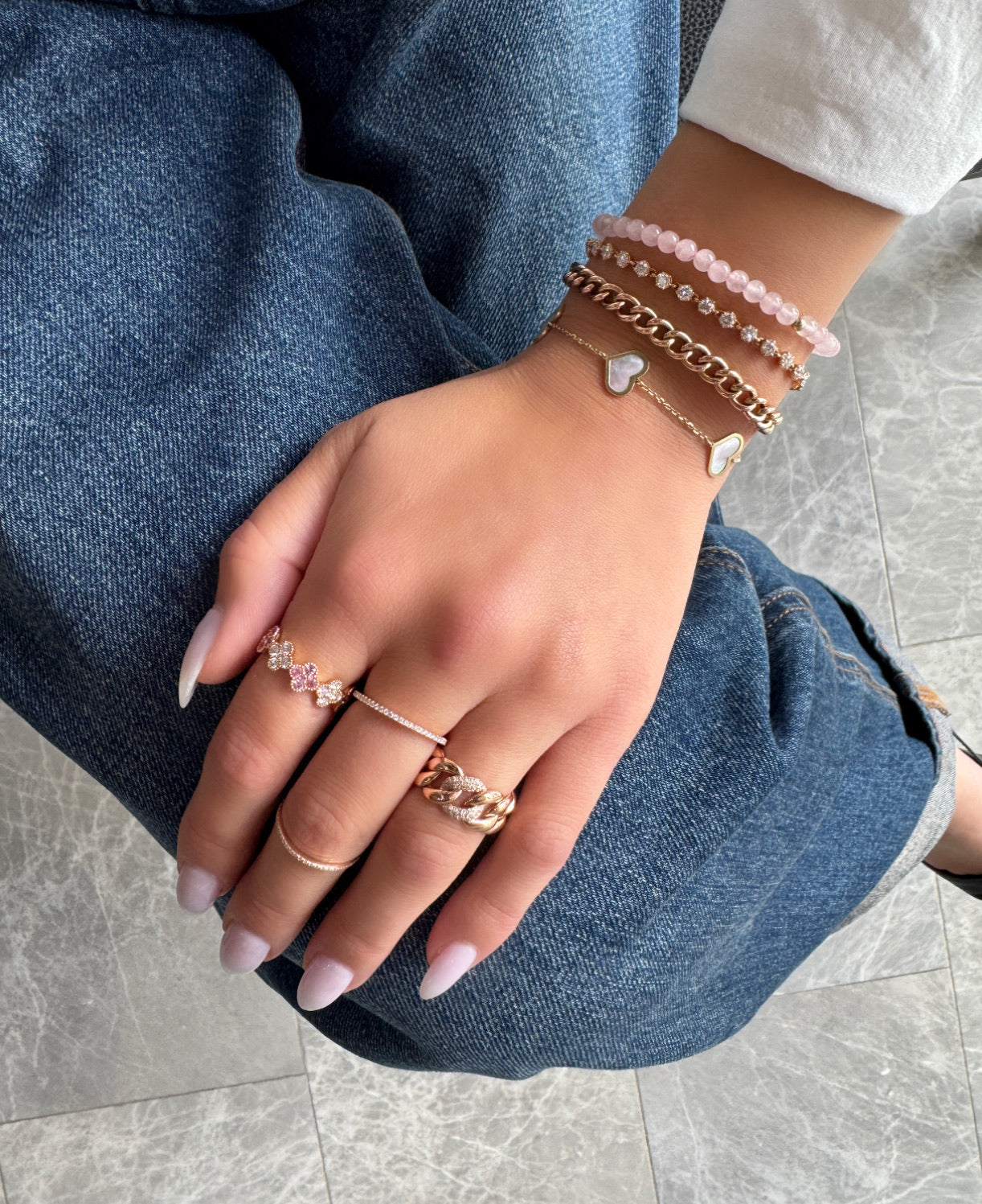 PINK SAPPHIRE & DIAMOND CLOVER RING