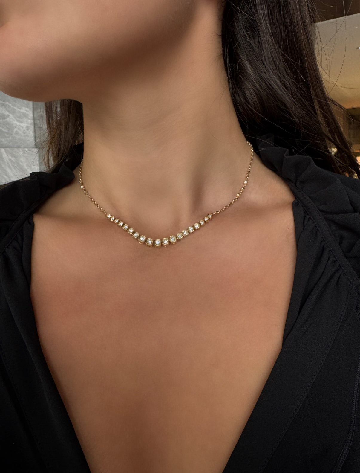 DIAMOND BEZEL NECKLACE