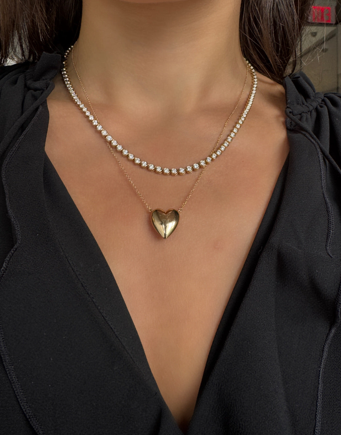 PUFFED HEART NECKLACE