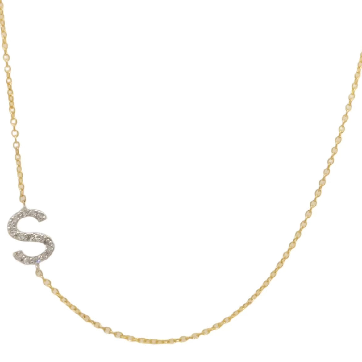 DIAMOND INITIAL NECKLACE