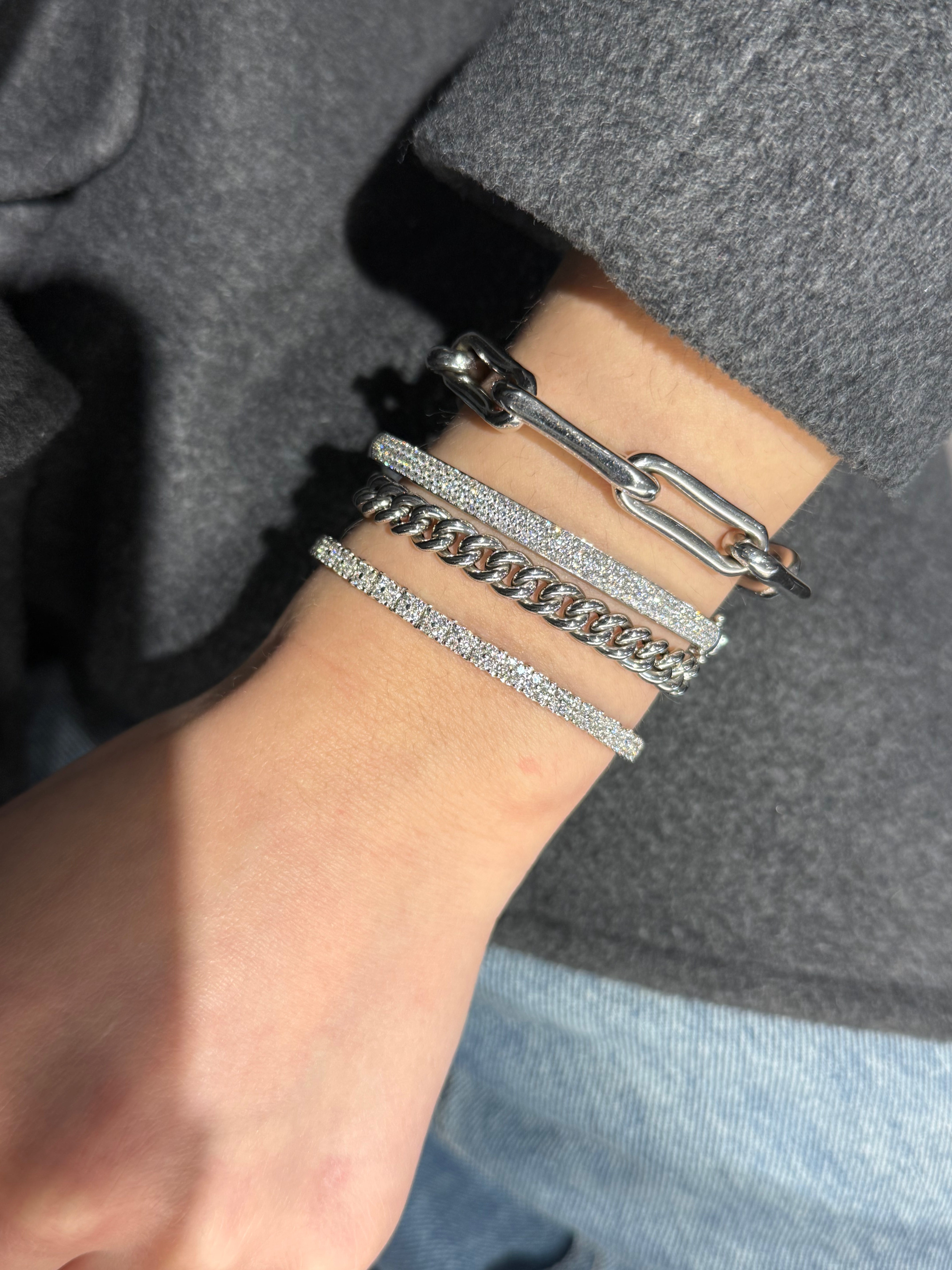 DIAMOND CLUSTER TENNIS BRACELET