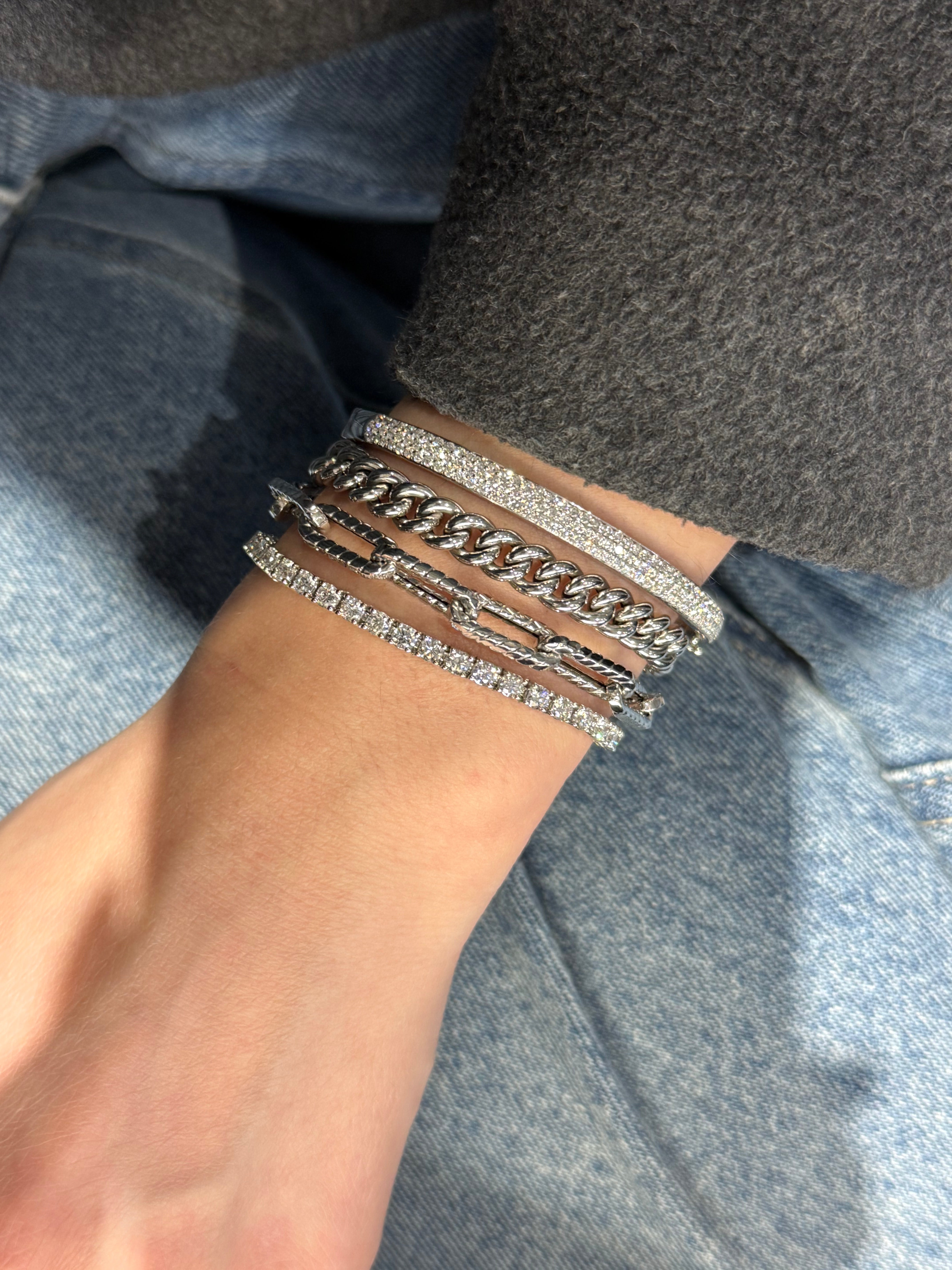 ROUND LAB DIAMOND TENNIS BRACELET