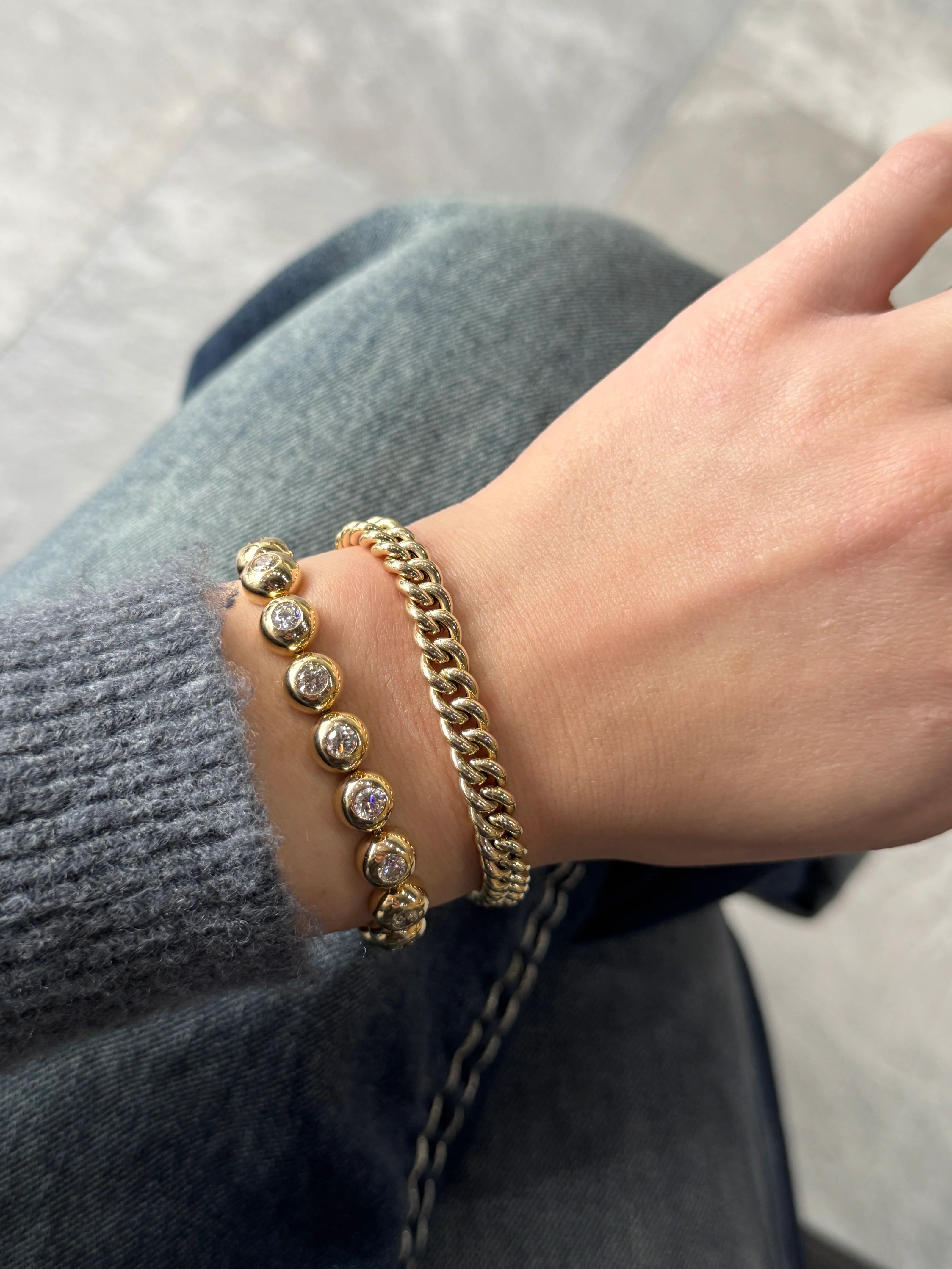 BEZEL SET DIAMOND BRACELET