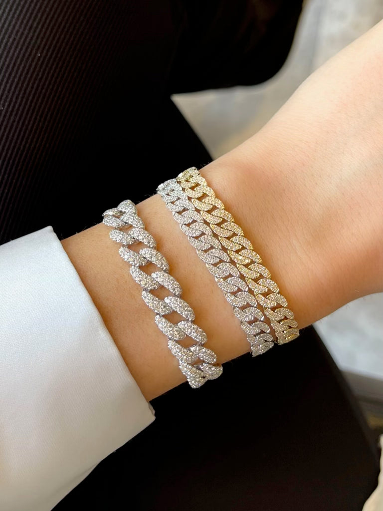 DIAMOND CURB LINK BRACELET