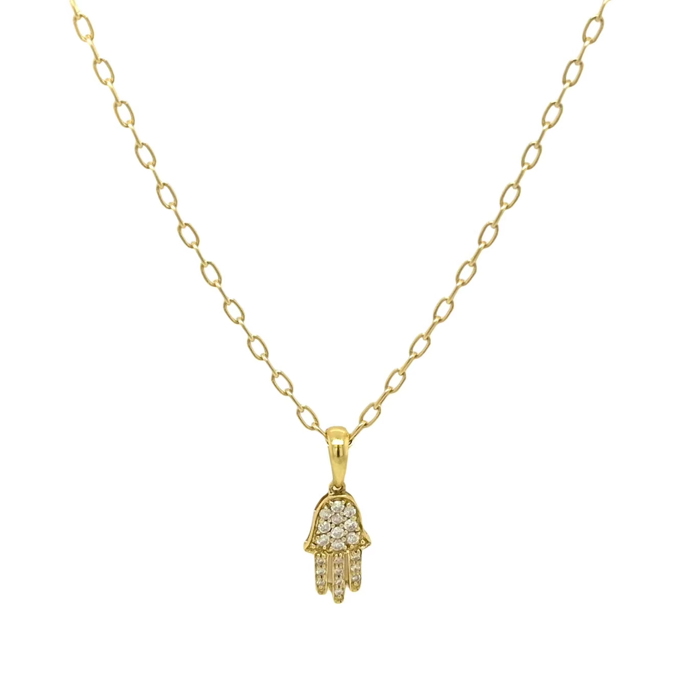 DIAMOND HAMSA CHARM