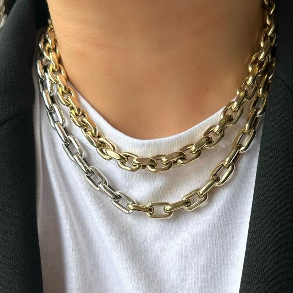 HALF & HALF LINK CHAIN