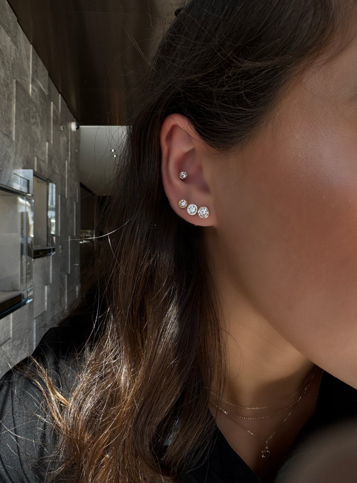 LAB ROUND CUT DIAMOND STUDS