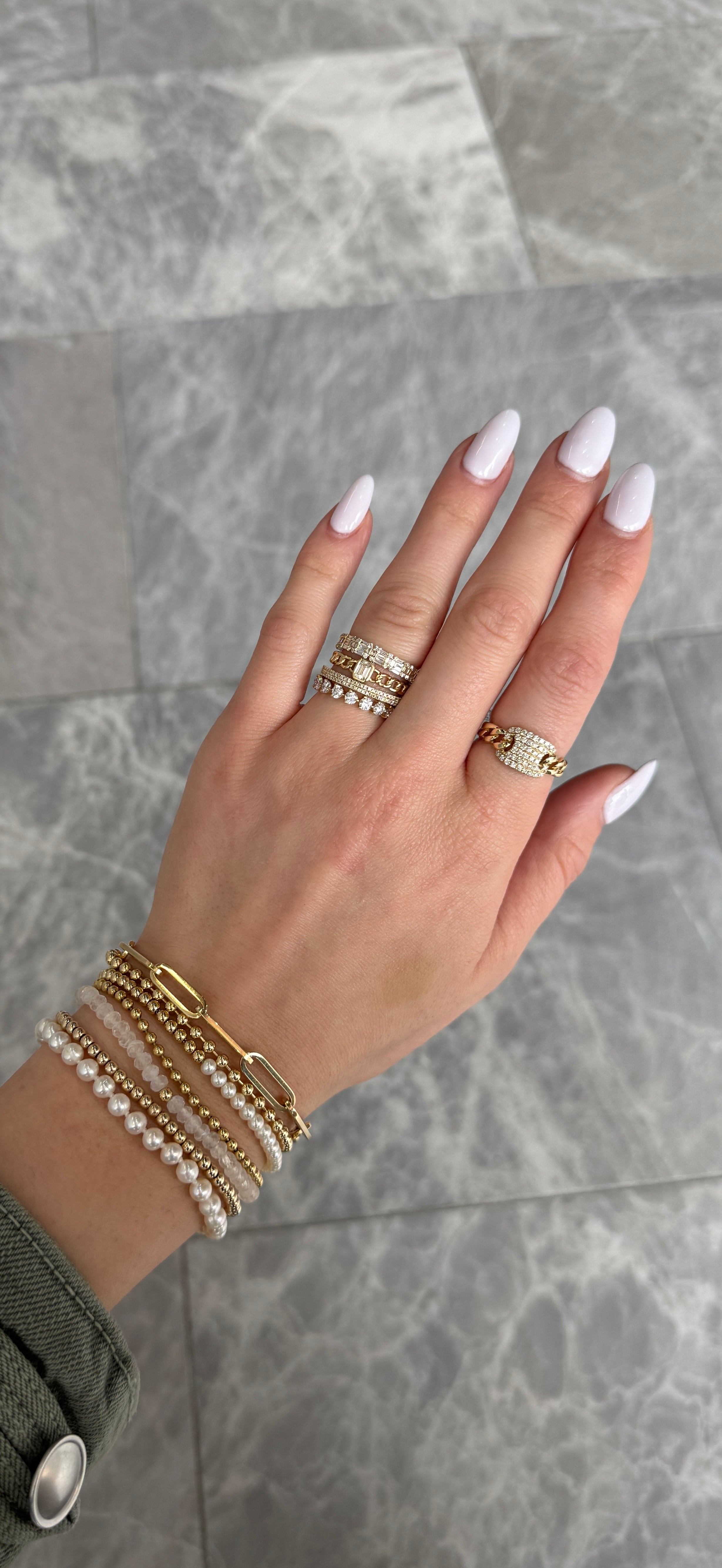 HALF PEAR & HALF ROUND DIAMOND RING