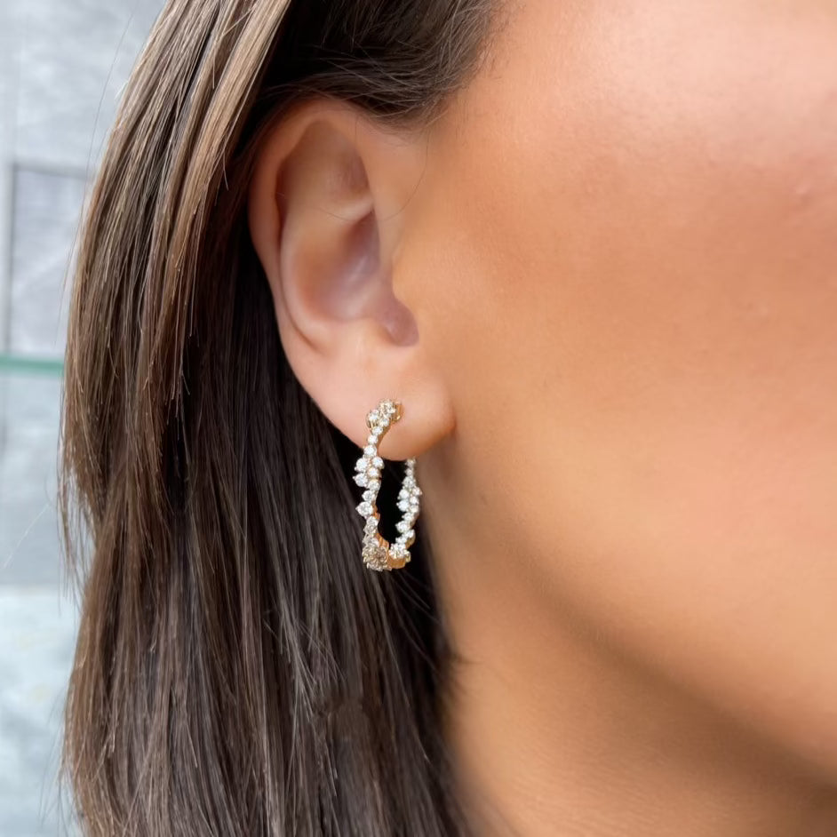 DIAMOND HOOP EARRINGS