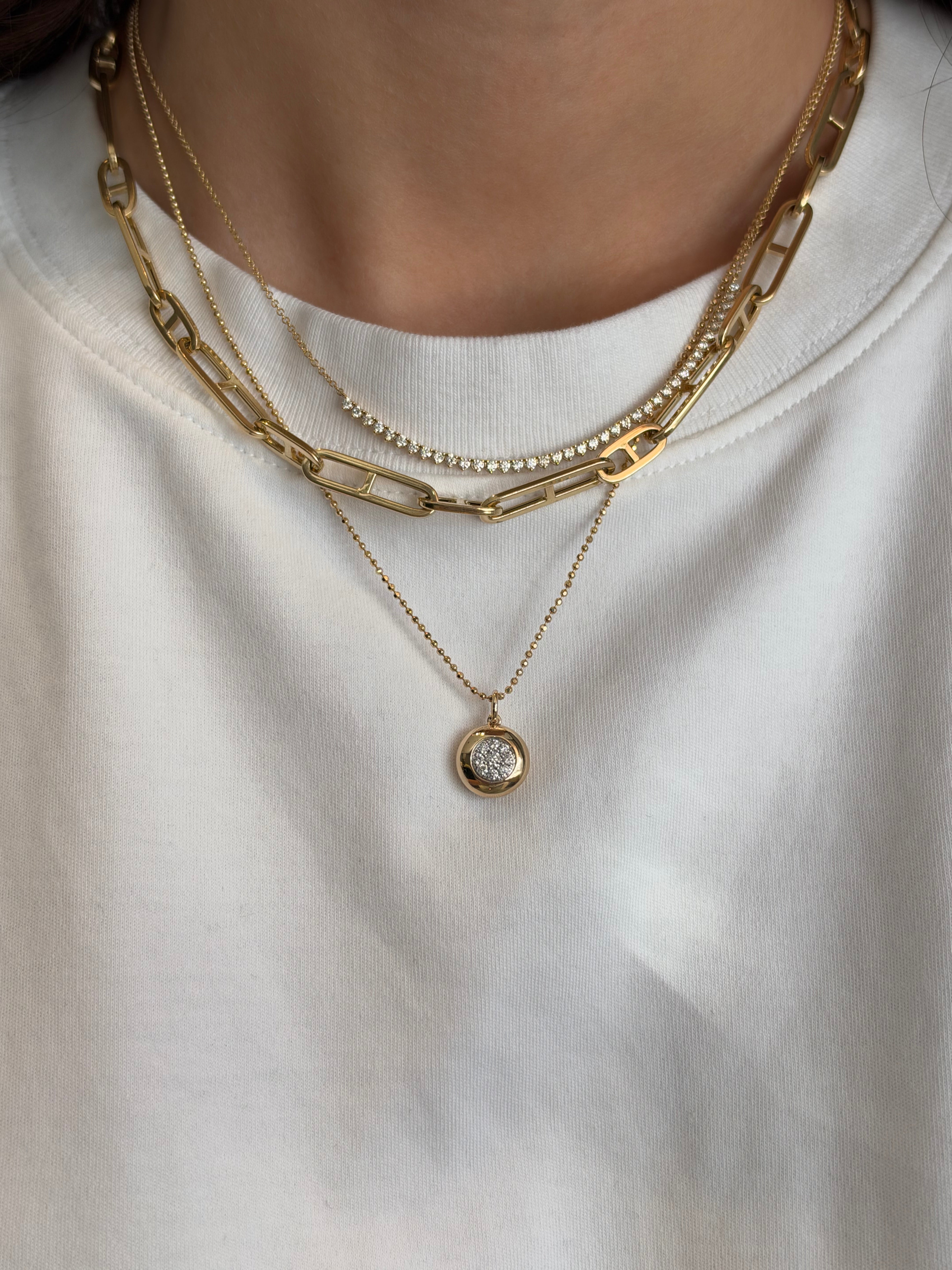 DIAMOND CLUSTER BUBBLE NECKLACE