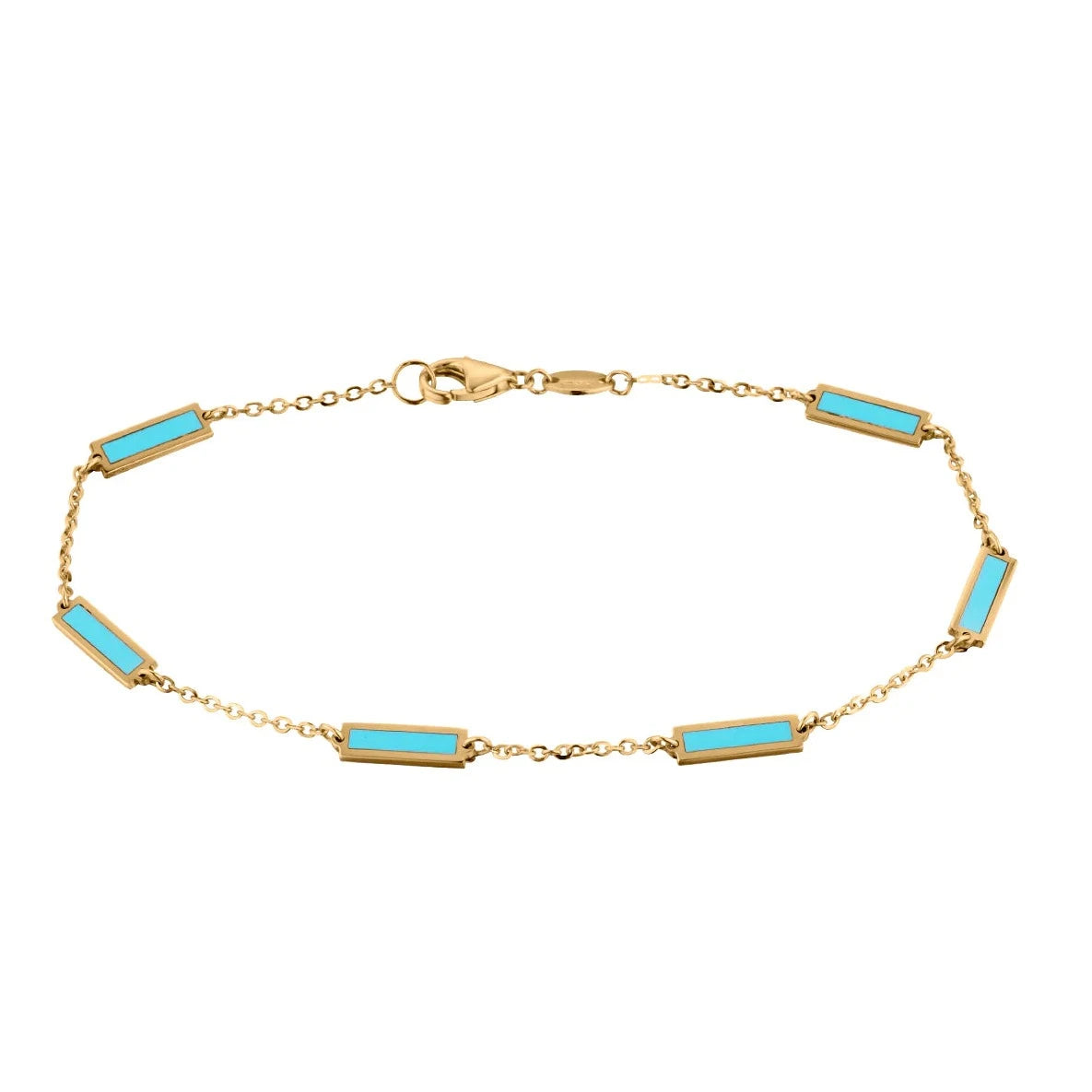 COLOURED BAR & CHAIN BRACELET