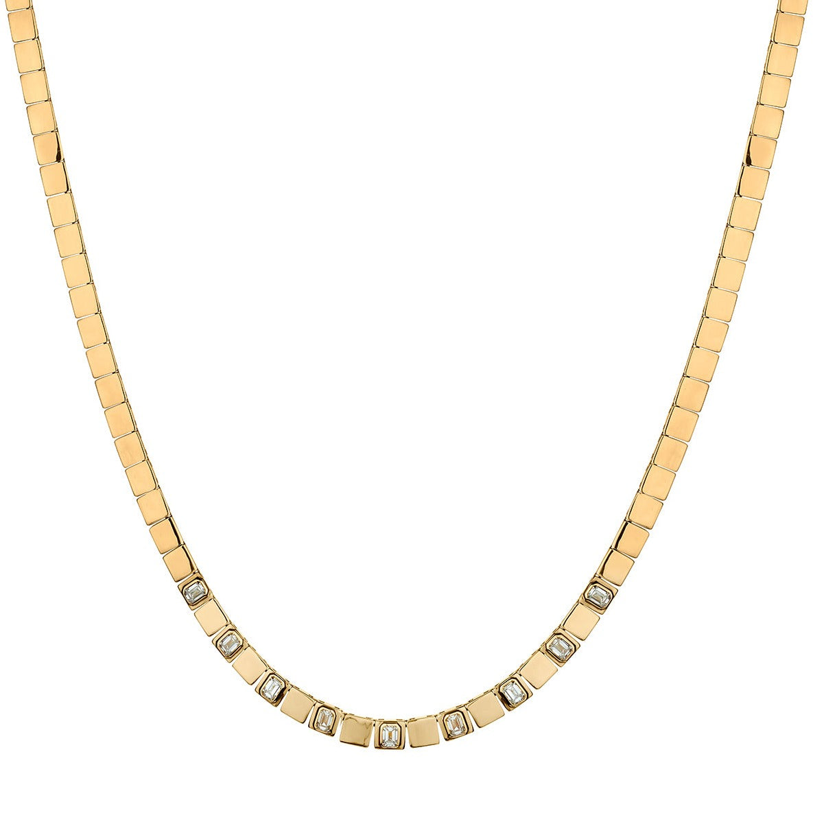 EMERALD & GOLD SQUARE NECKLACE