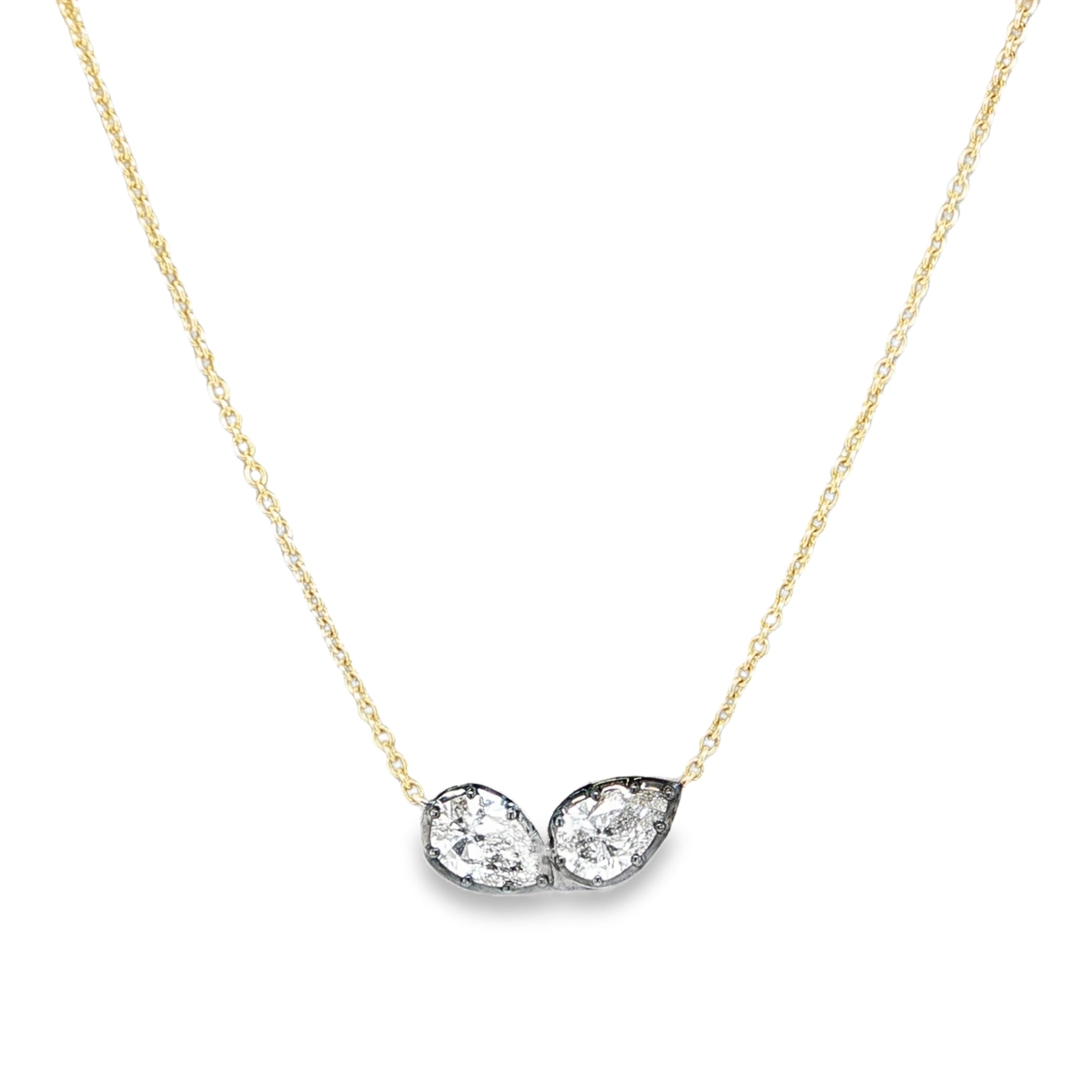 Lab Pear Shape Diamond Necklace
