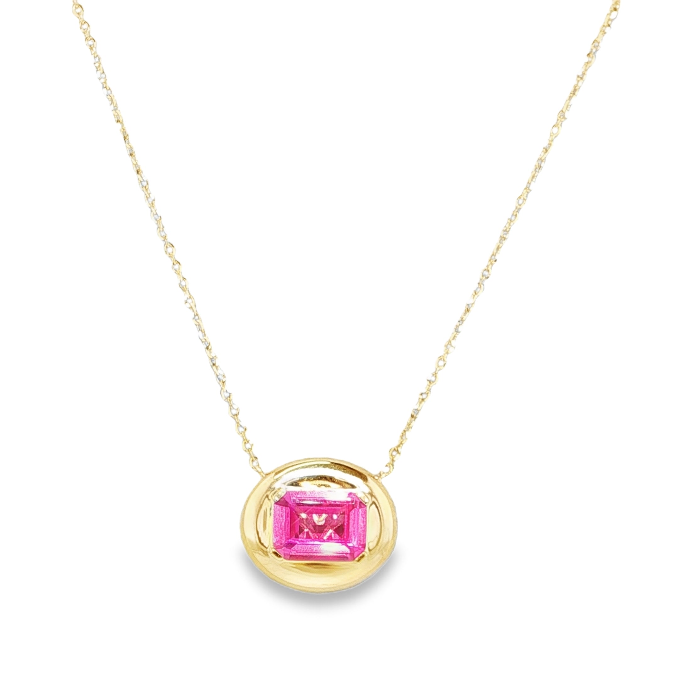 Pink Tourmaline Bubble Necklace