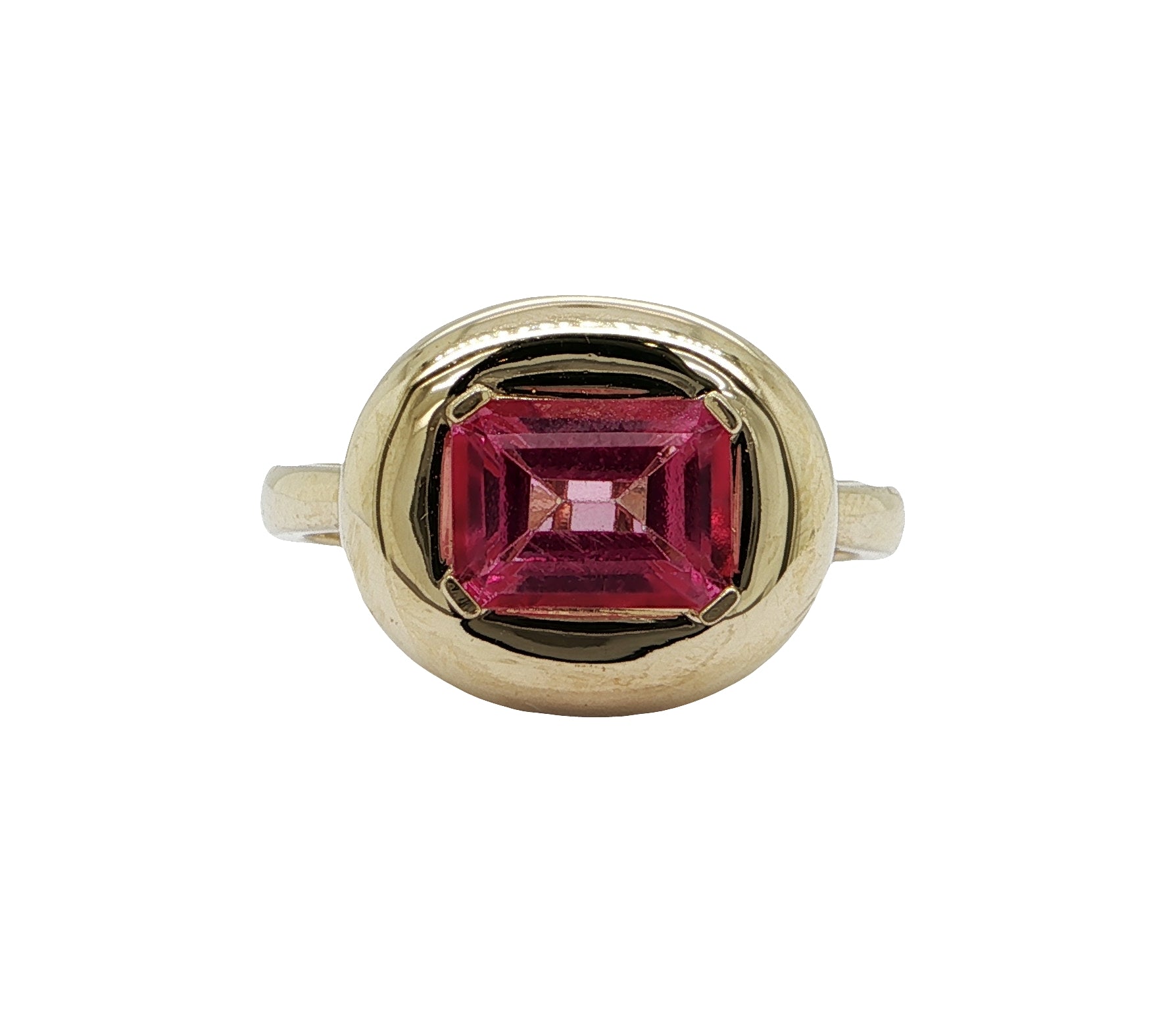 Pink Tourmaline Bubble Ring