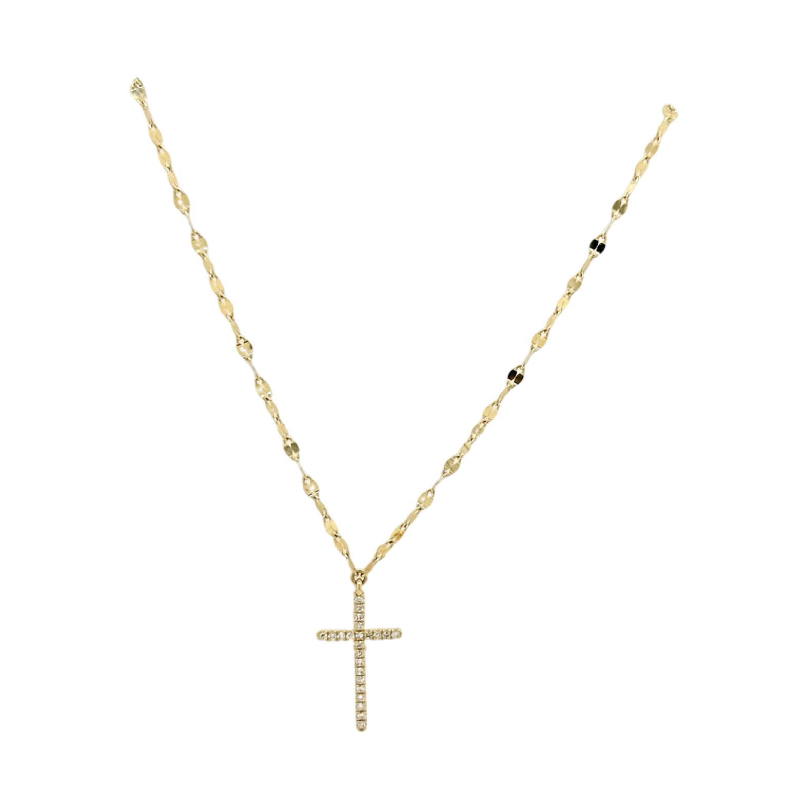 DIAMOND CROSS NECKLACE