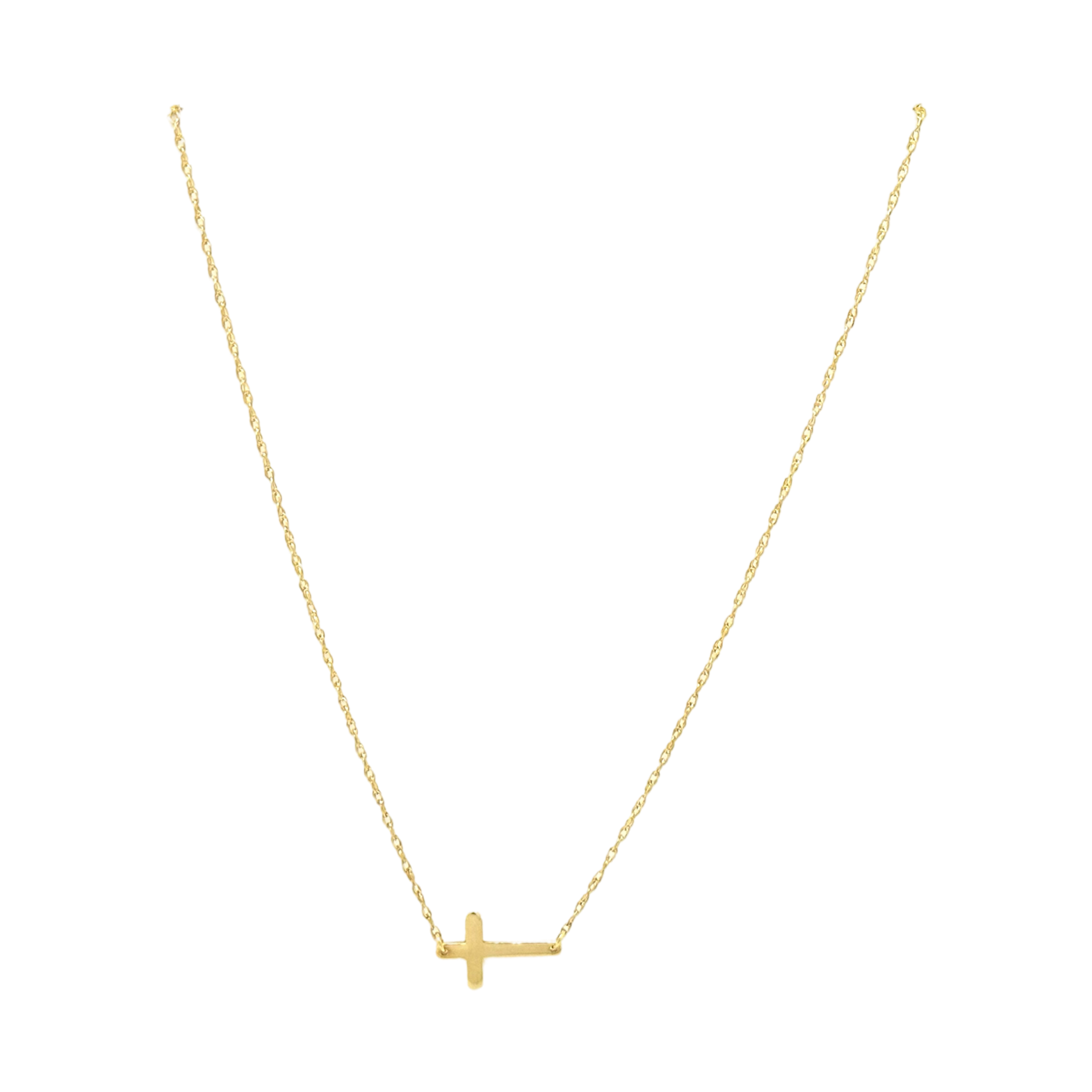 SIDEWAYS CROSS NECKLACE