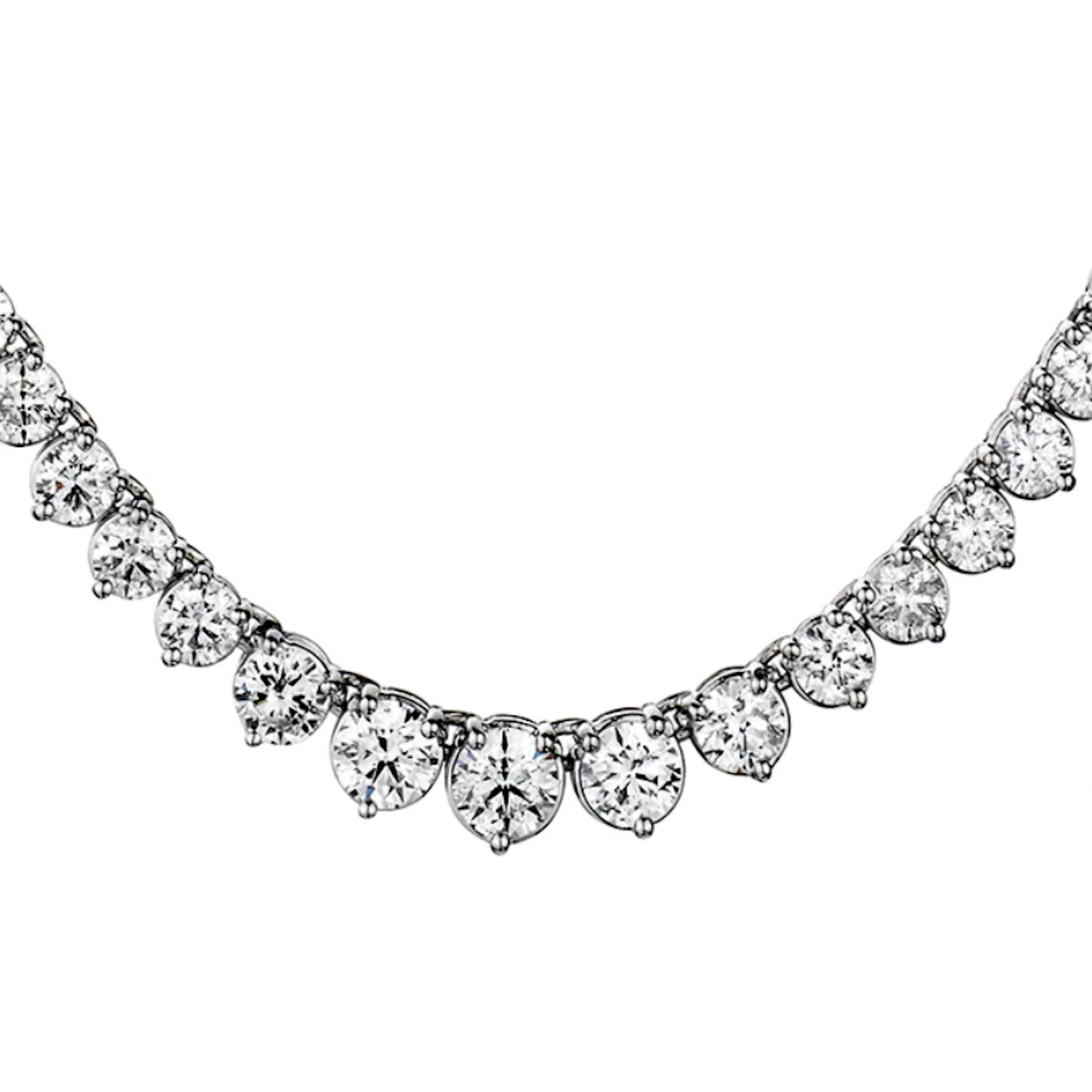 GRADUATED LAB GROWN DIAMOND TENNIS NECKLACE