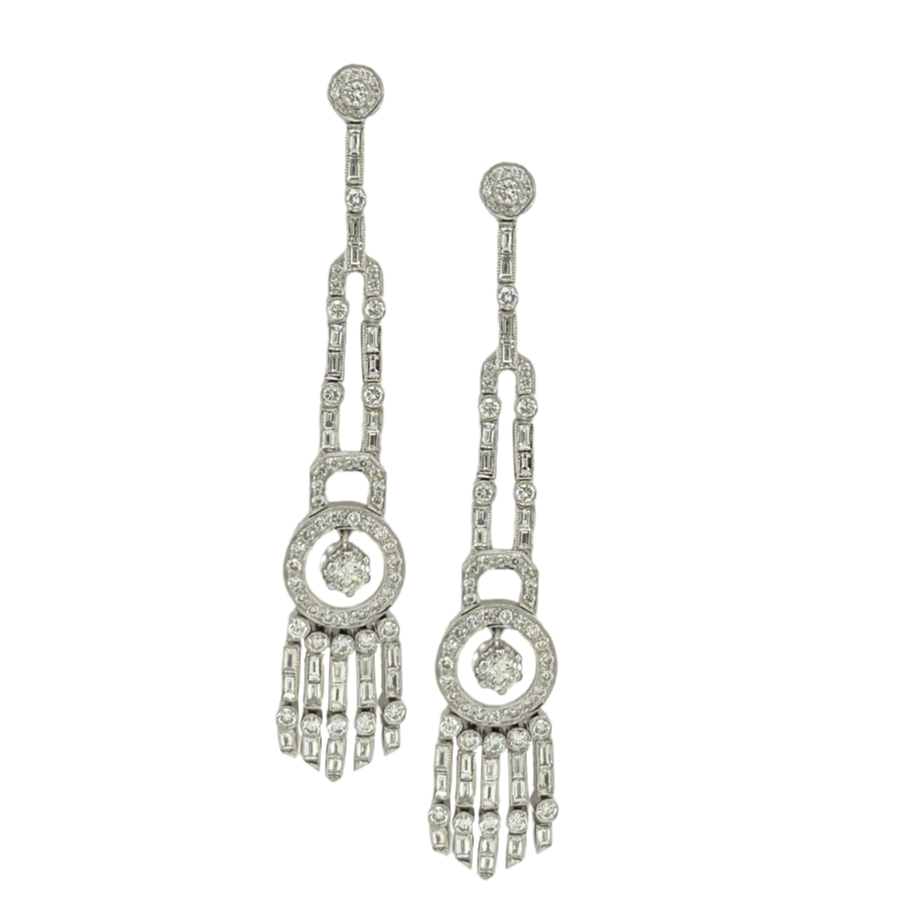 MULTI DIAMOND DROP EARRINGS