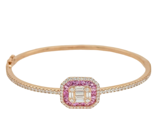 PINK SAPPHIRE & DIAMOND BANGLE