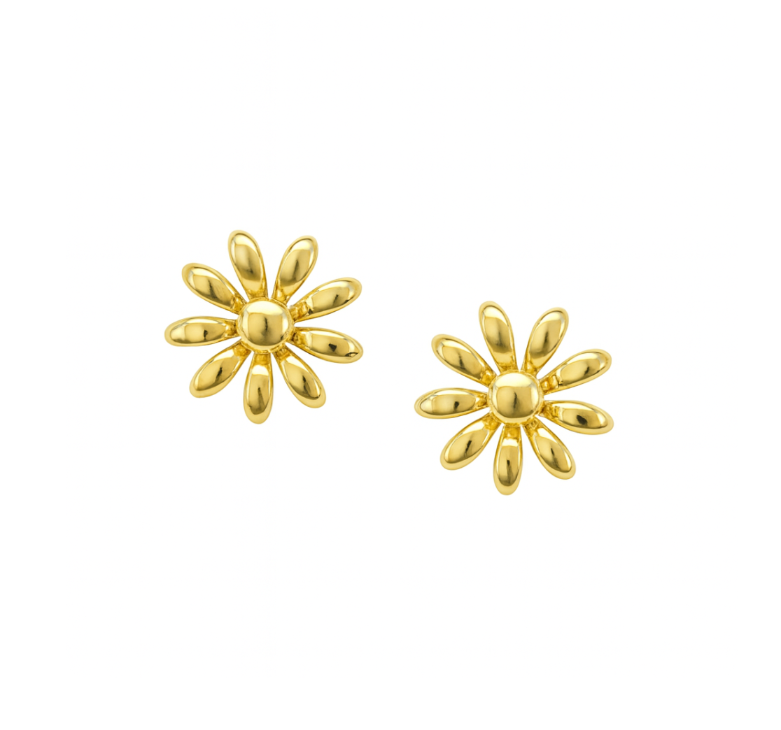 GOLD FLOWER STUDS