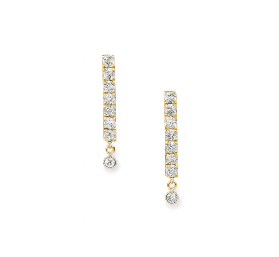 DIAMOND BAR DROP EARRINGS
