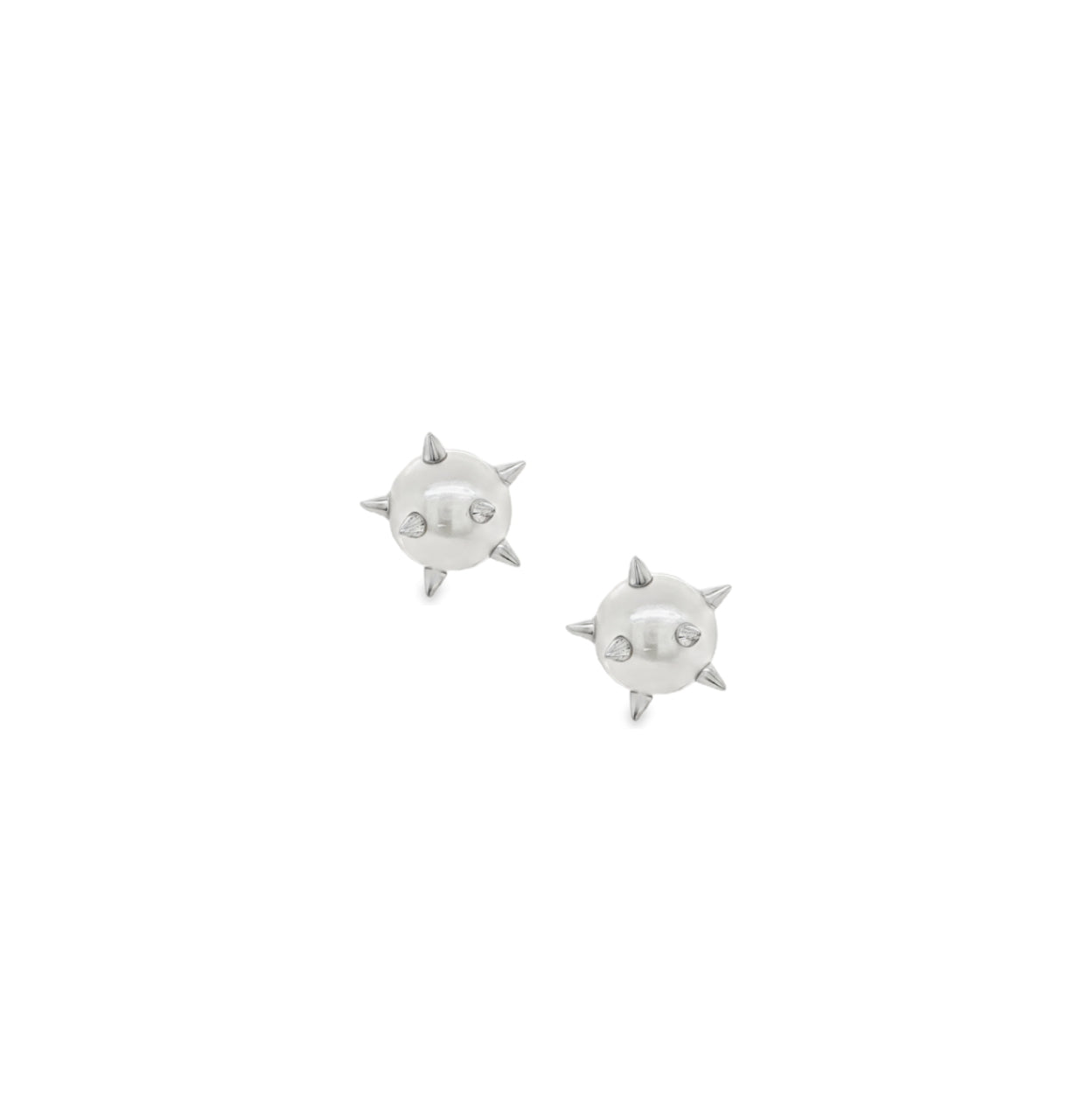 SMALL PEARL SPIKE STUDS