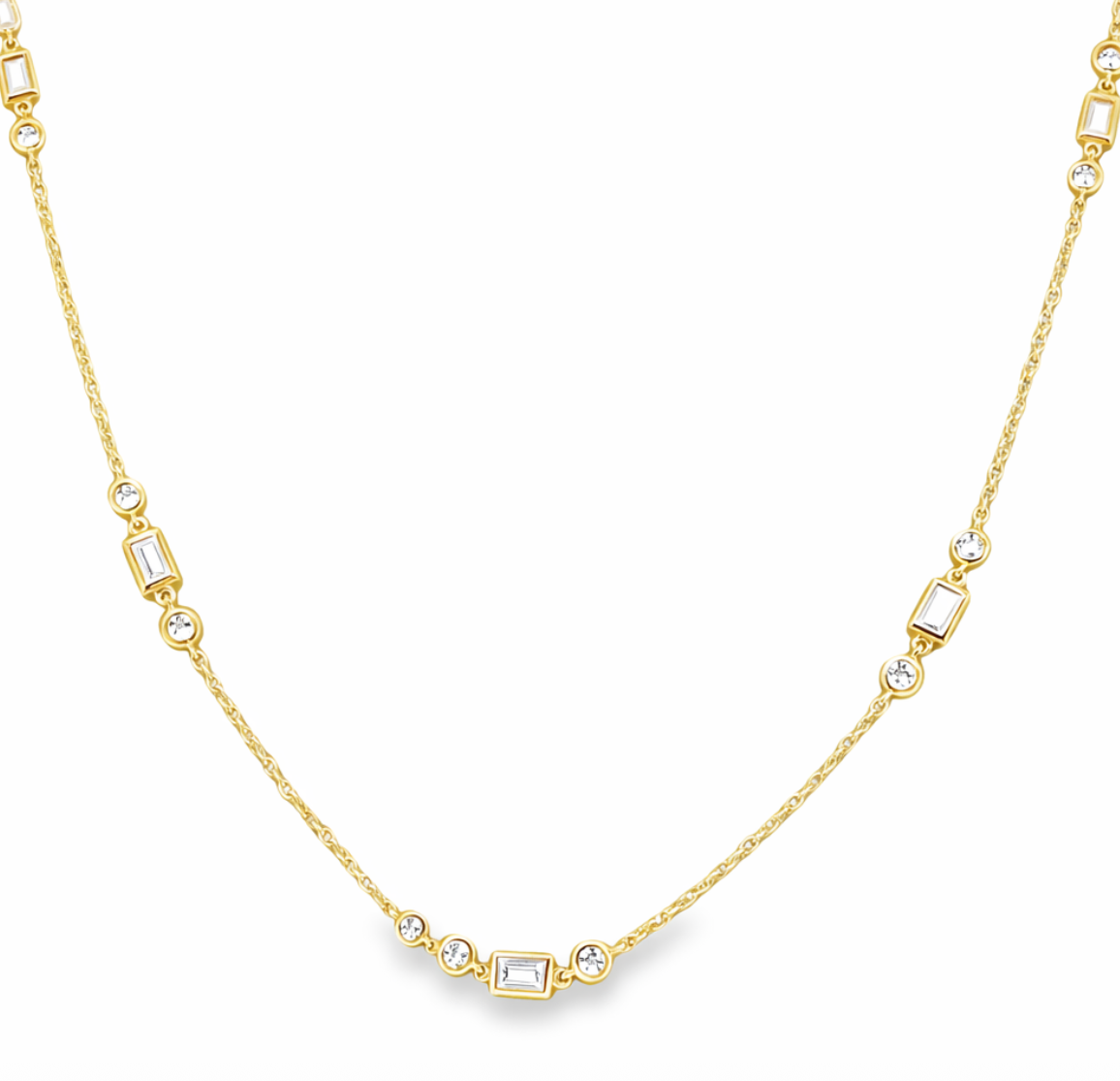 THE BAGUETTE STATION DIAMOND NECKLACE