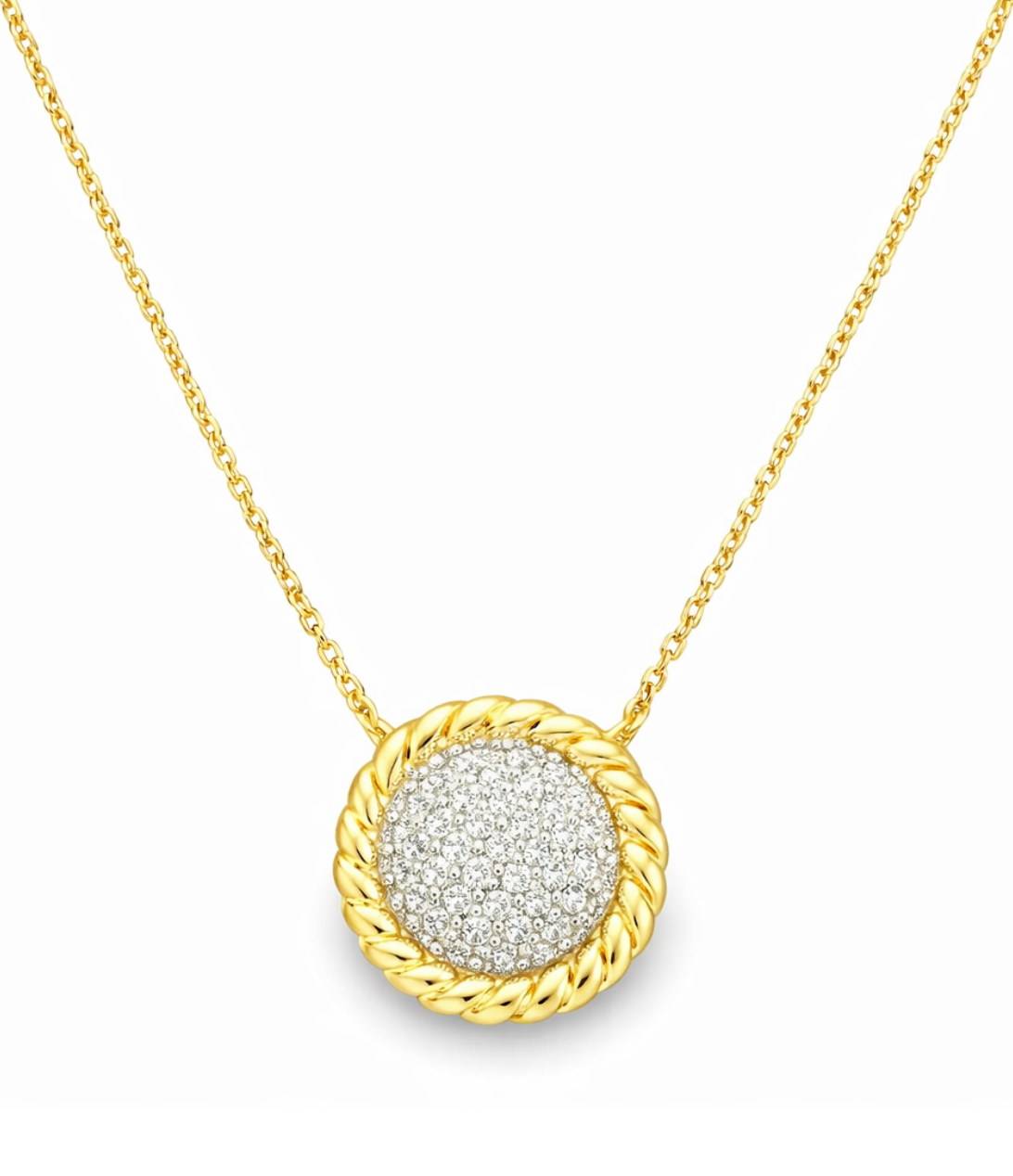 DIAMOND DISC ROPE NECKLACE