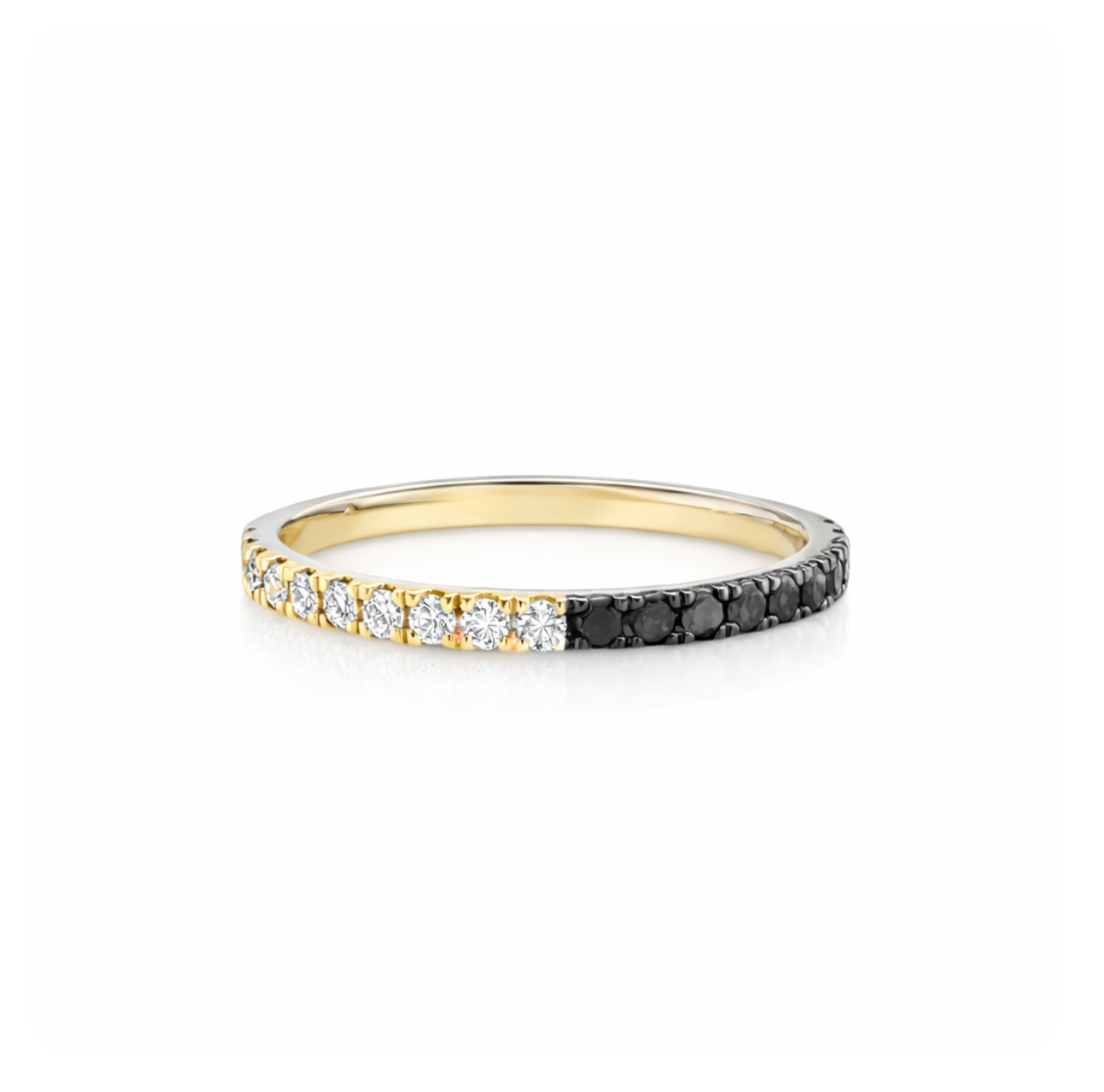 TWO TONE DIAMOND BAND