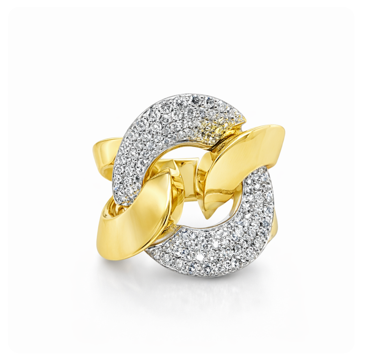 CHUNKY DIAMOND KNOT RING