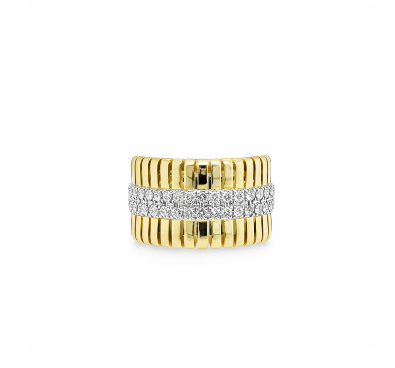RIBBED DIAMOND BAND