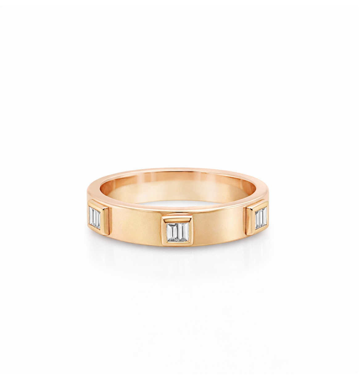 BEZEL SET DIAMOND BAGUETTE RING