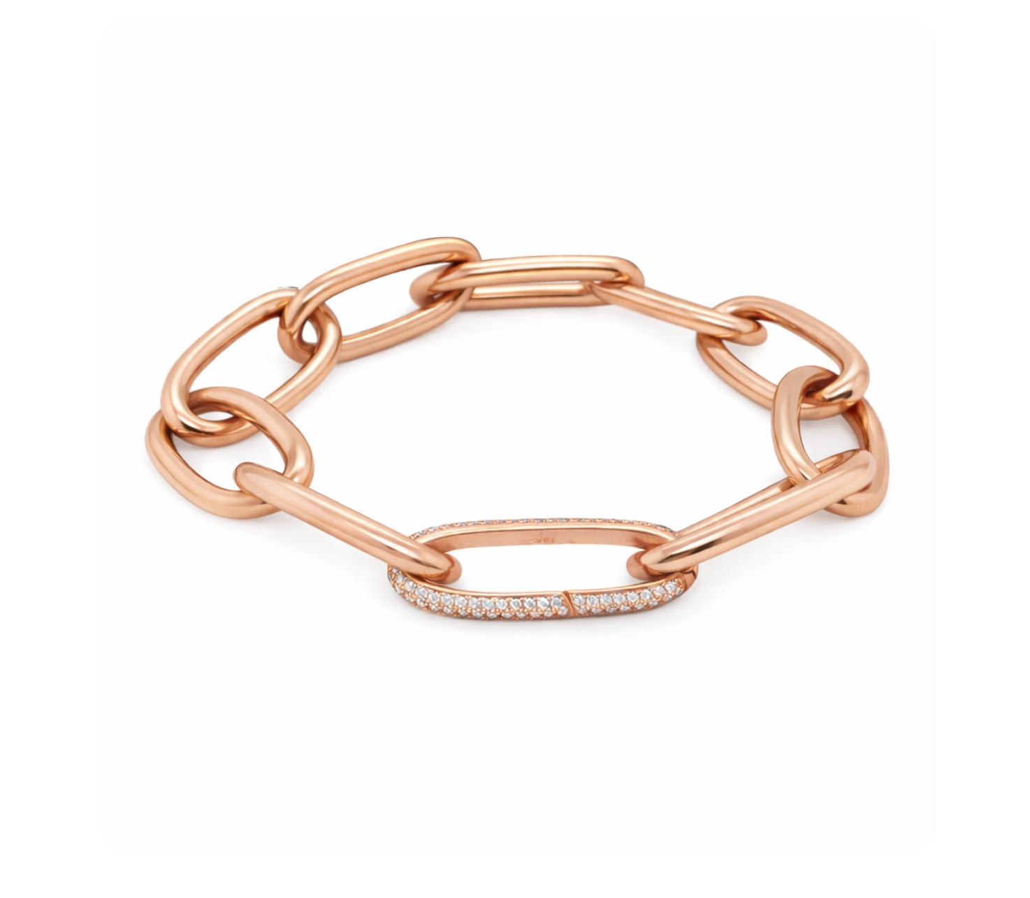 DIAMOND CARABINER & OVAL LINK BRACELET