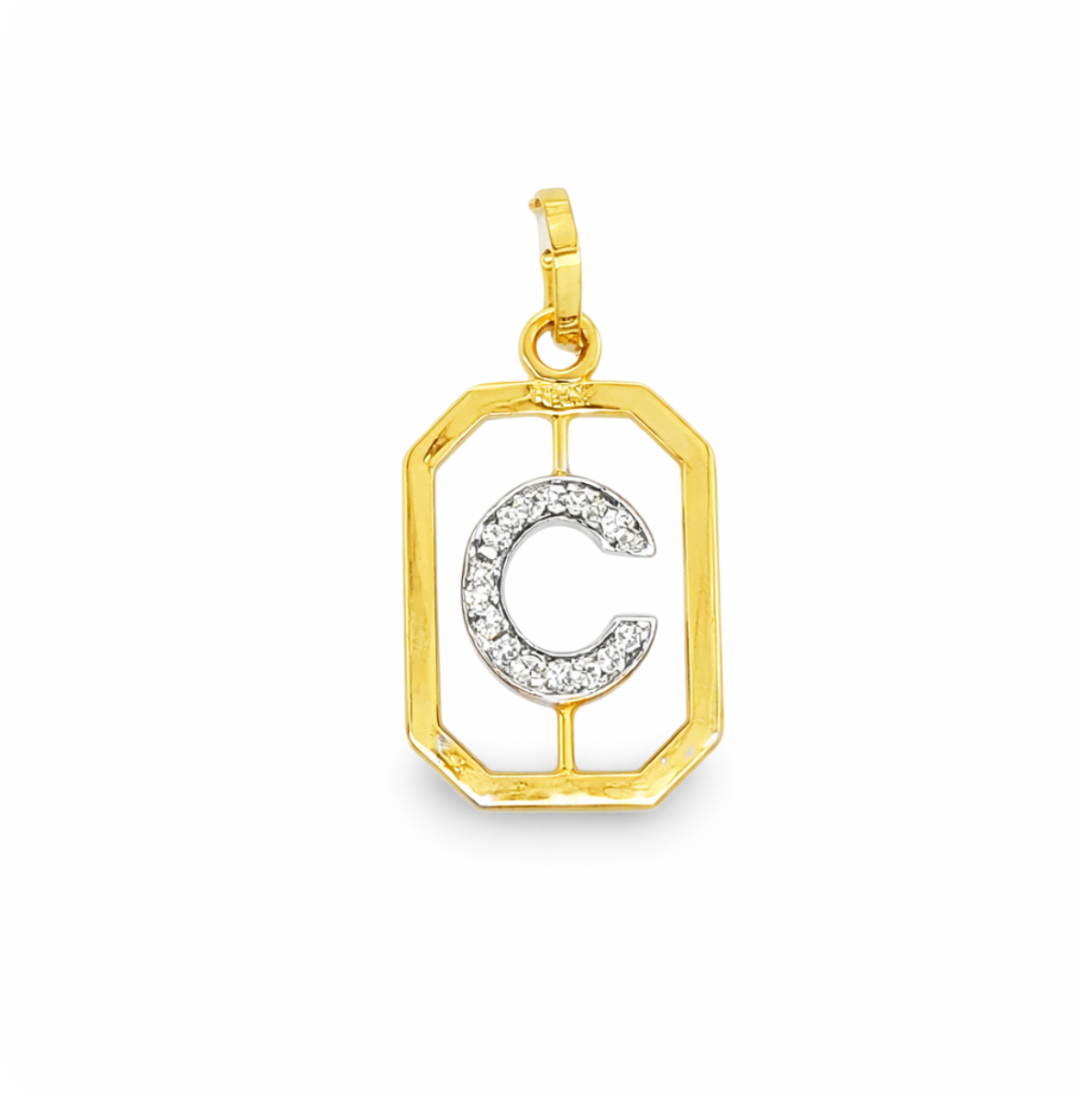 DIAMOND "C" INITIAL CHARM
