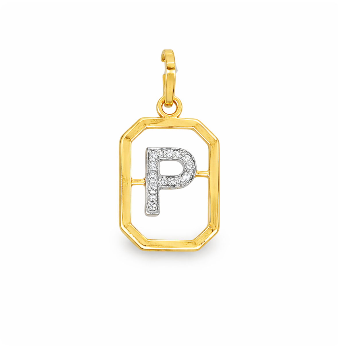 DIAMOND "P" INITIAL CHARM