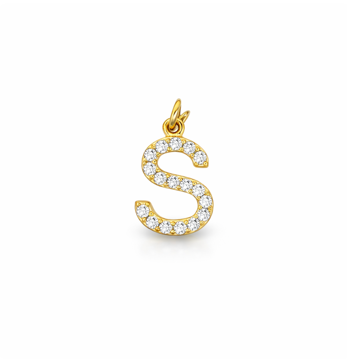 DIAMOND "S" INITIAL CHARM