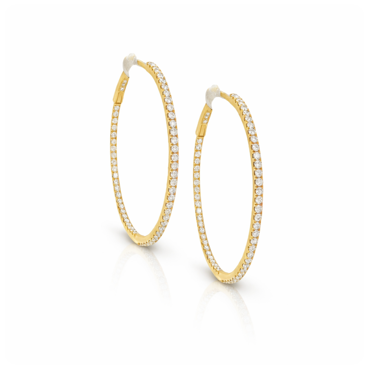 LARGE DIAMOND HOOPS