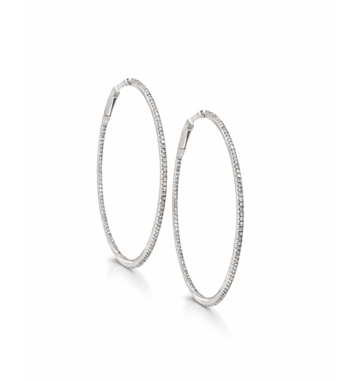 LARGE DIAMOND HOOPS