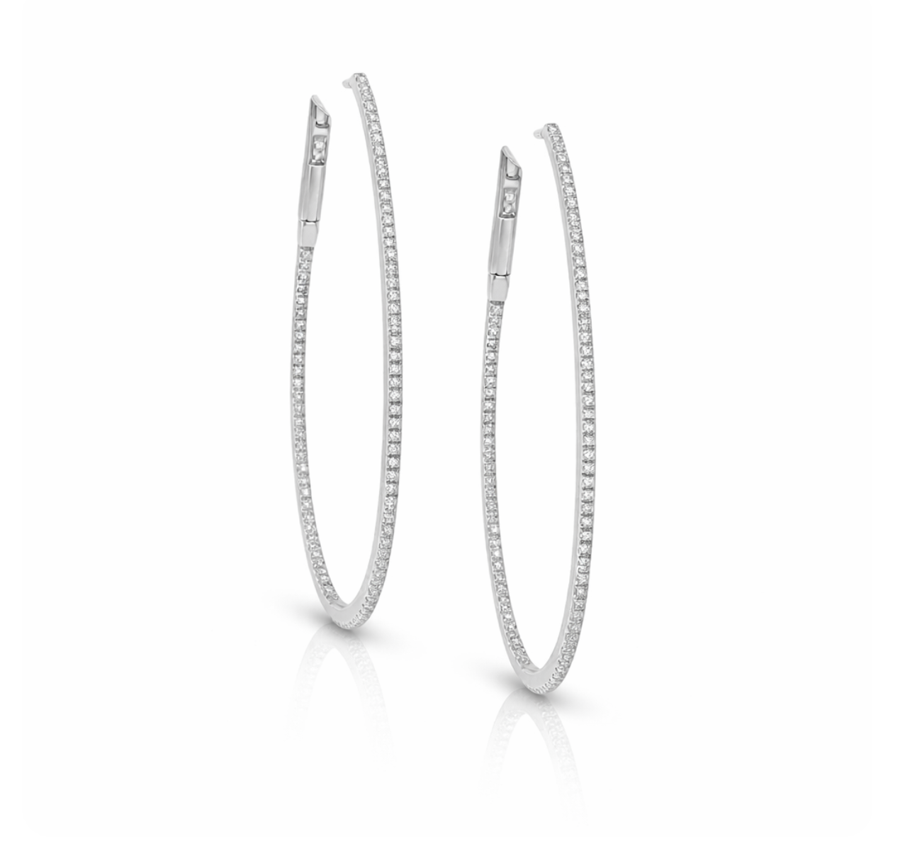 DIAMOND TEARDROP HOOPS