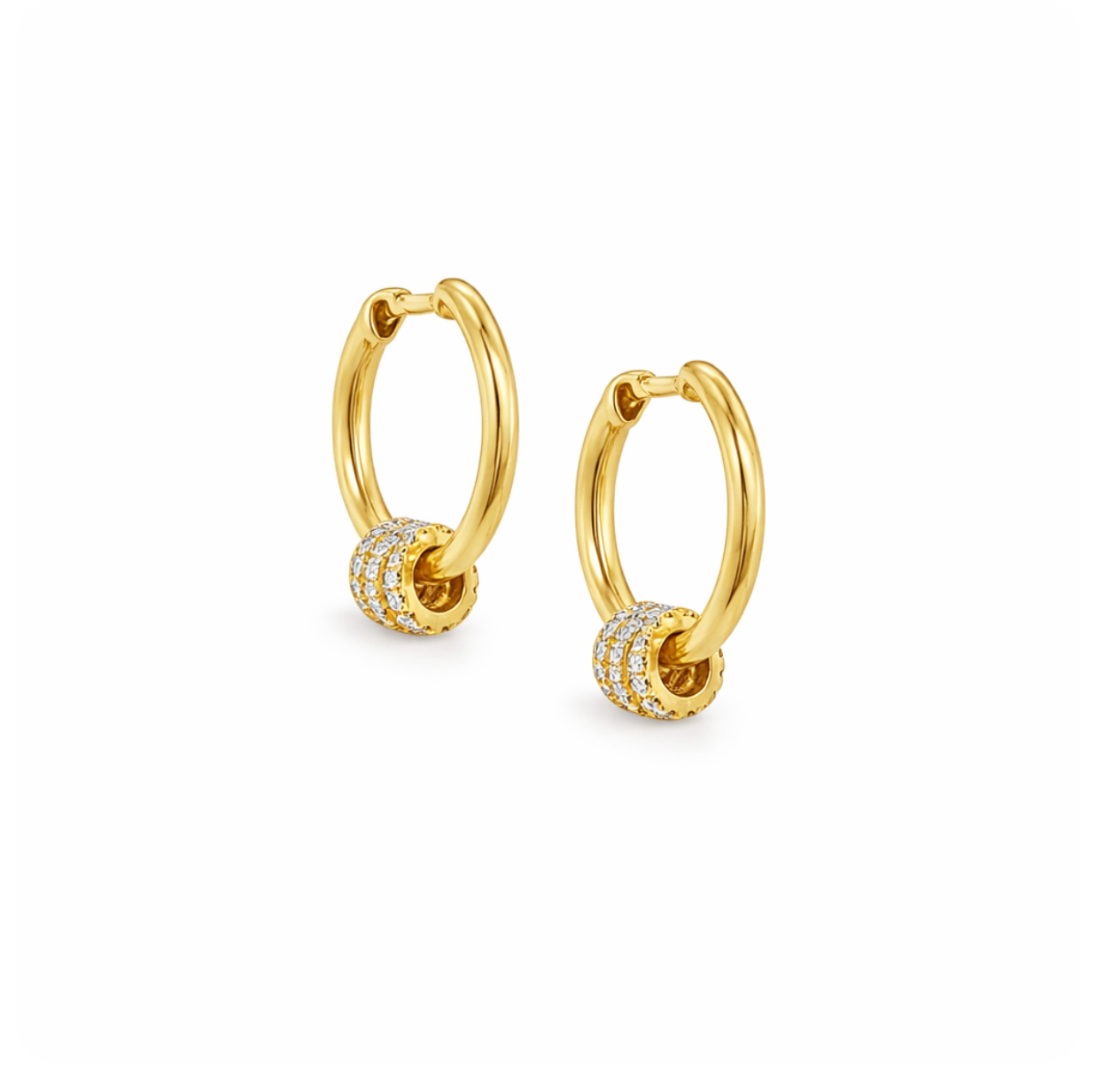 HUGGIES WITH DIAMOND HOOPS