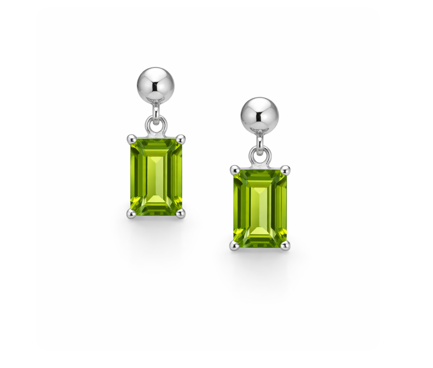 GREEN PERIDOT DANGLE EARRINGS